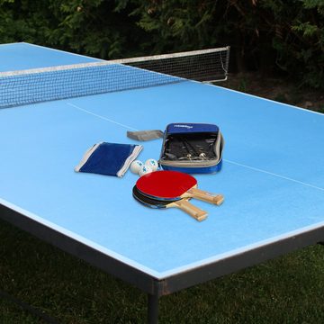 relaxdays Tischtennisschläger Tischtennis Set mit Netz