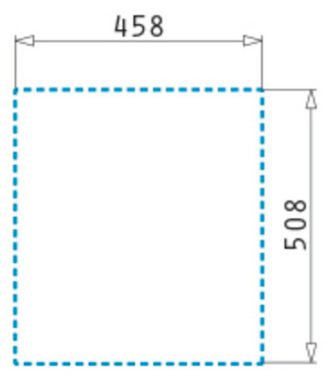 Pyramis Edelstahlspüle Pella, rechteckig, 47/52 cm
