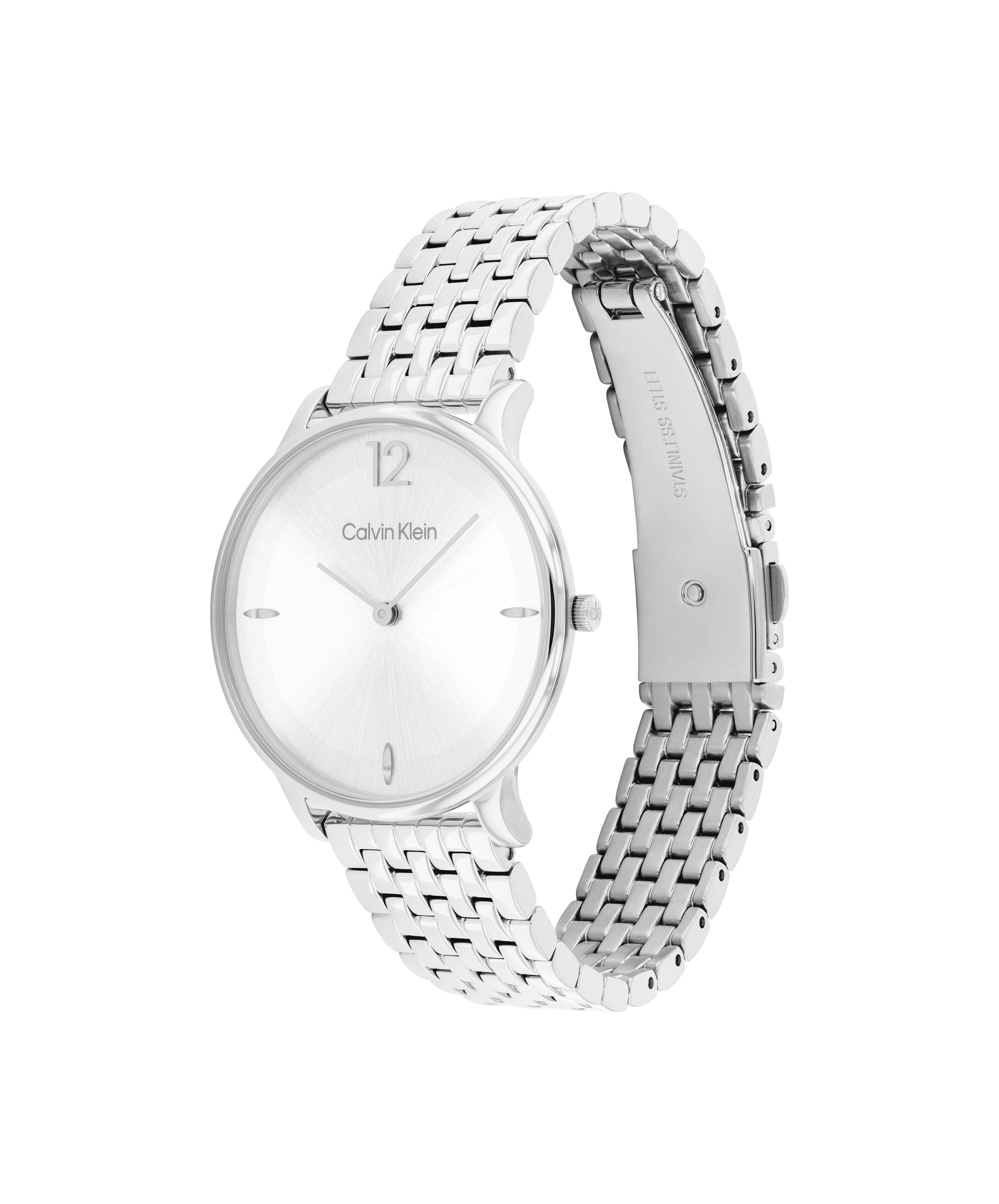 Calvin Klein Quarzuhr Luxe 25100169, Armbanduhr, Damenuhr, Edelstahlarmband, analog