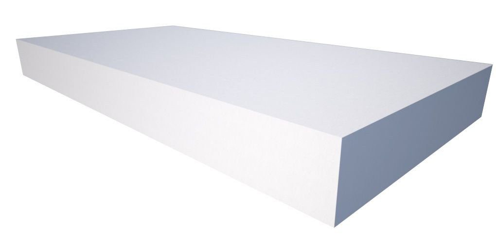 PolySound Akustikplatte Akustikschaumstoff aus Basotect® 100 x 50 x 10 cm, 4 Stück, weiß, (4-St)