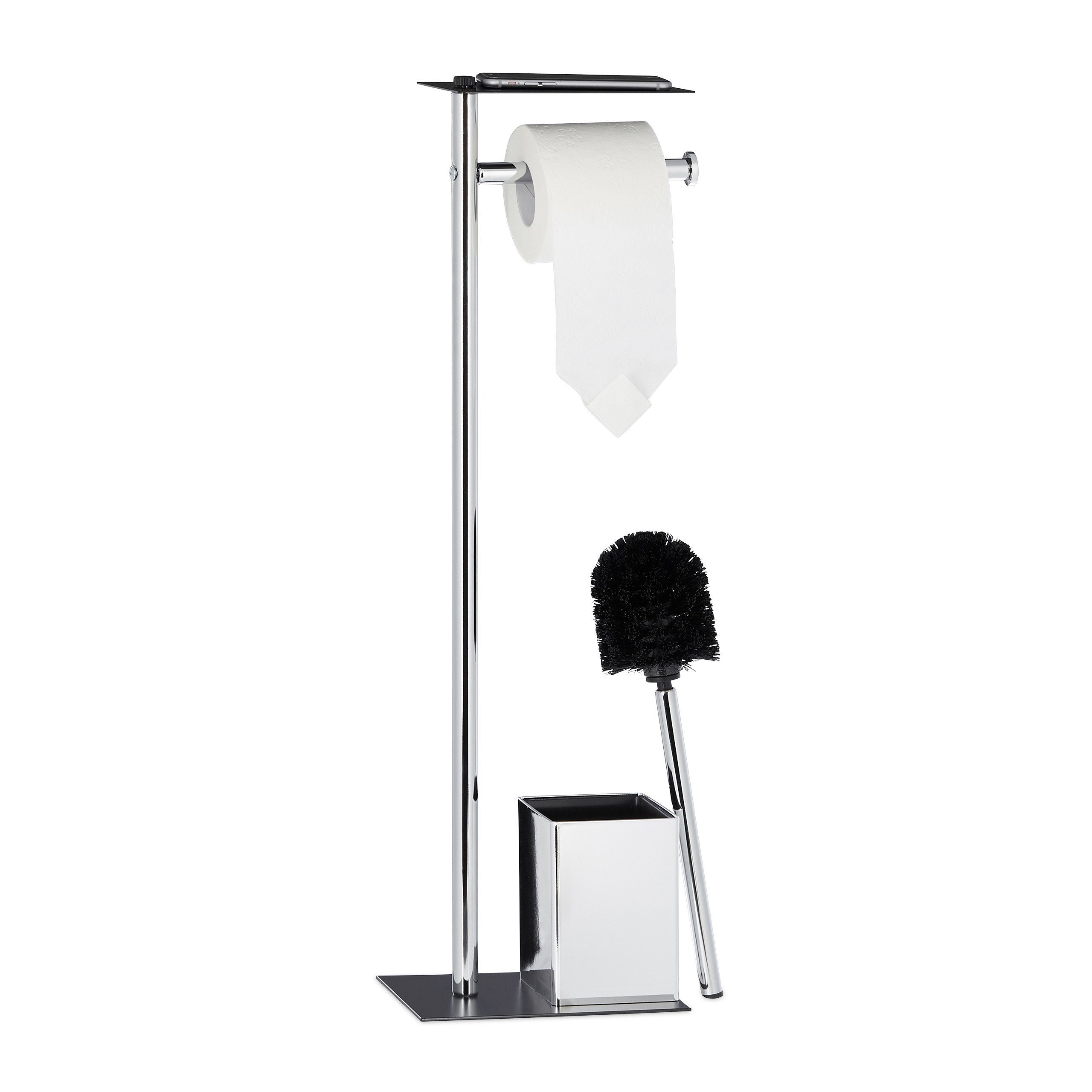 relaxdays Badezimmer-Set WC Garnitur mit Ablage günstig online kaufen