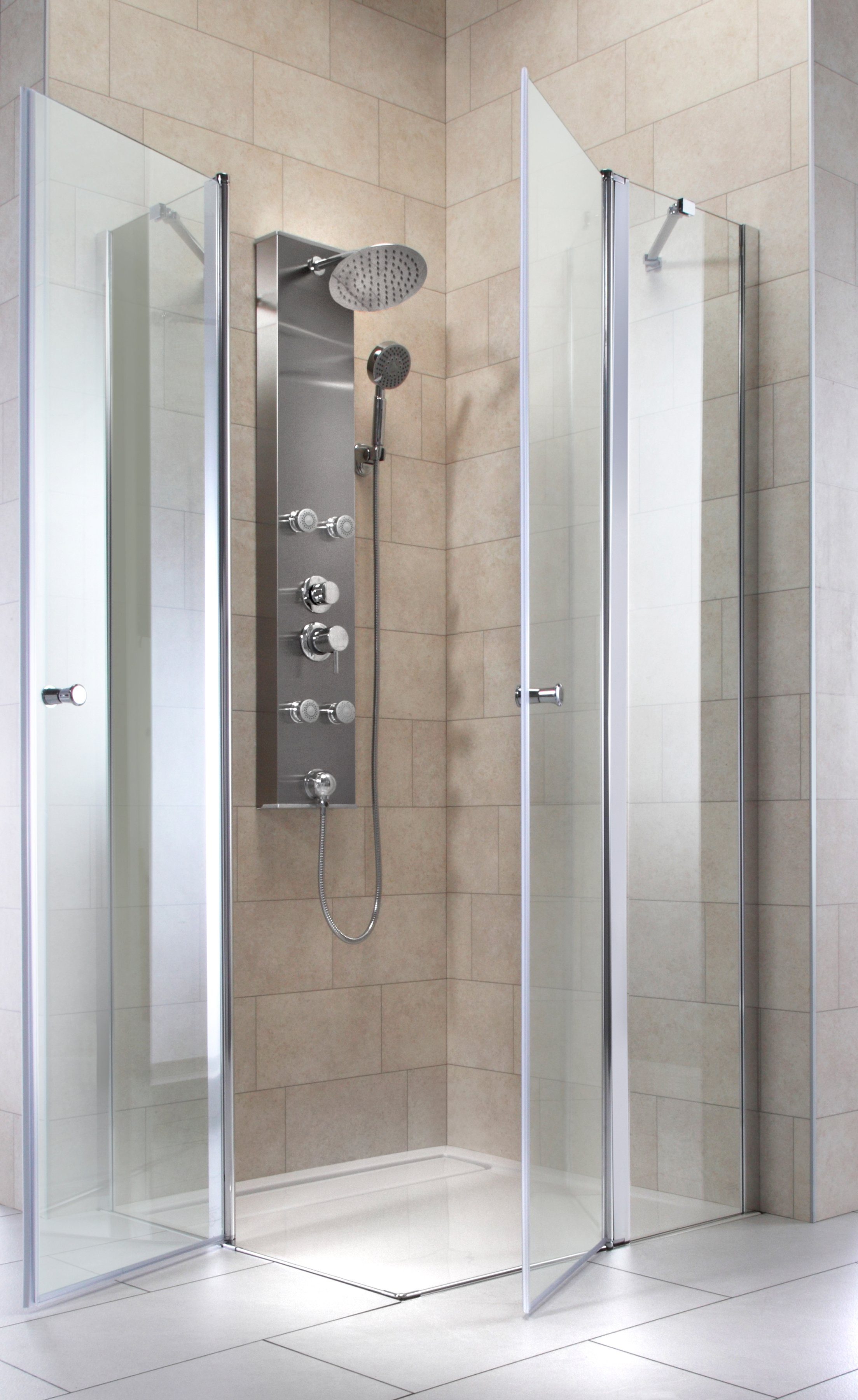 welltime Eckdusche Florenz 4.2, BxT: 90x90 cm, Sicherheitsglas, Hebe-Senk-M günstig online kaufen