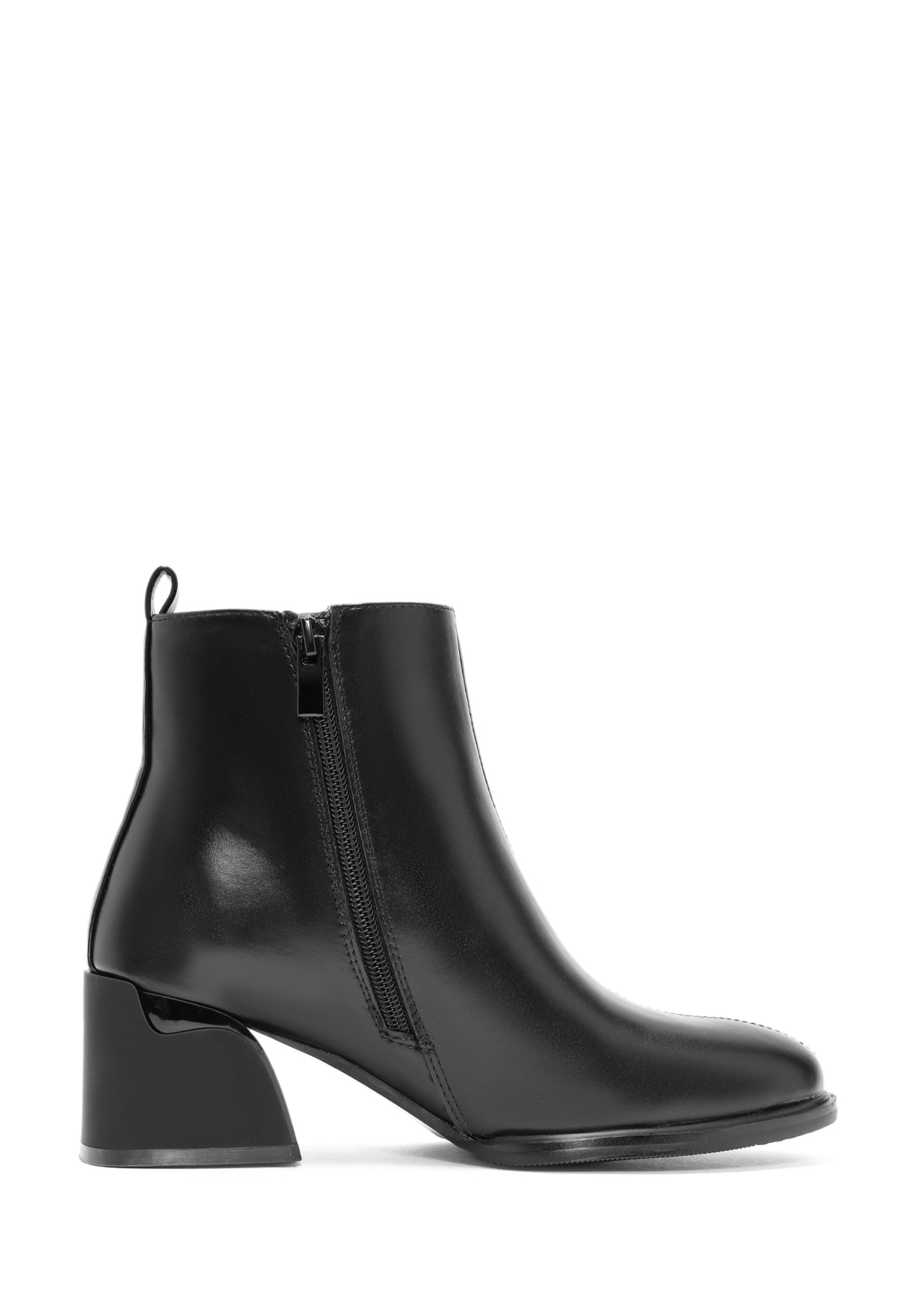 Derimod Absatz-Stiefeletten aus Kunstleder Ankleboots Reißverschluss, Textilfutter, TPU Sohle, Absatz 4,5 cm