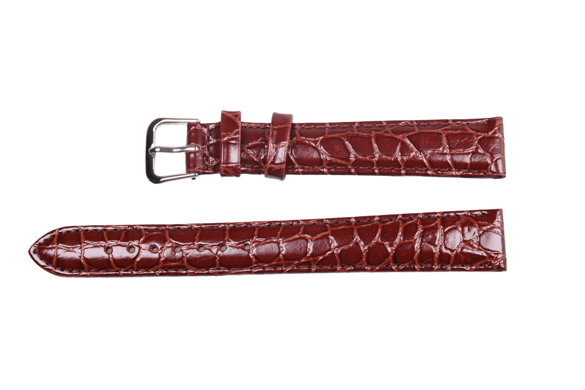 Eichmüller Uhrenring Uhrenband aus Leder in Dunkelbraun 14 mm, (2-tlg), Echt Leder