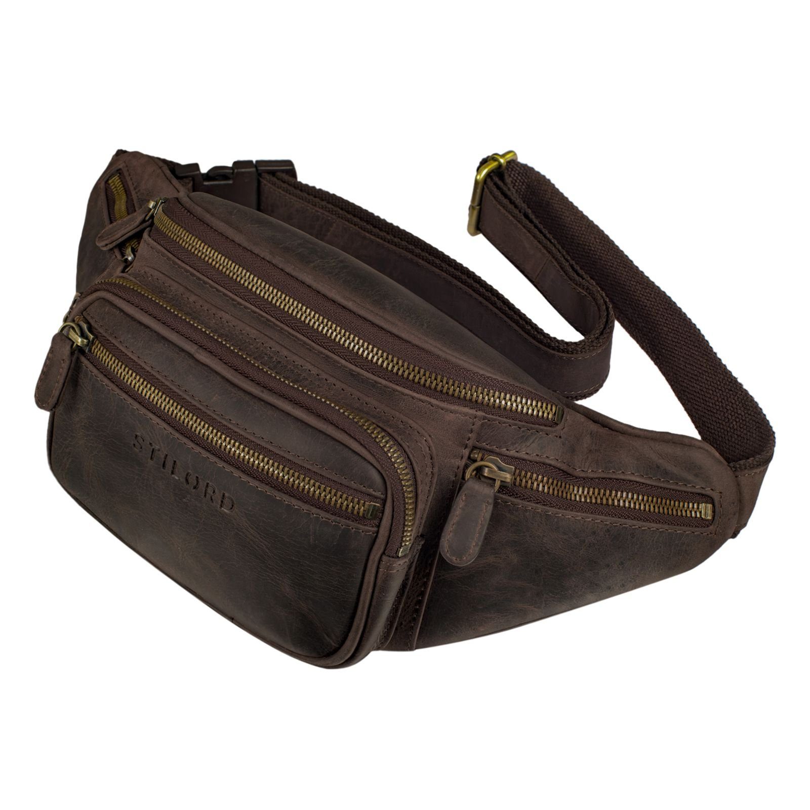 STILORD Bauchtasche "Caspar" Gürteltasche Leder Groß