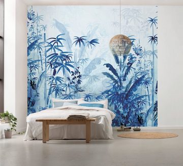 Komar Vliestapete Blue Jungle, (1 St), 300x280 cm (Breite x Höhe), Vliestapete, 100 cm Bahnbreite