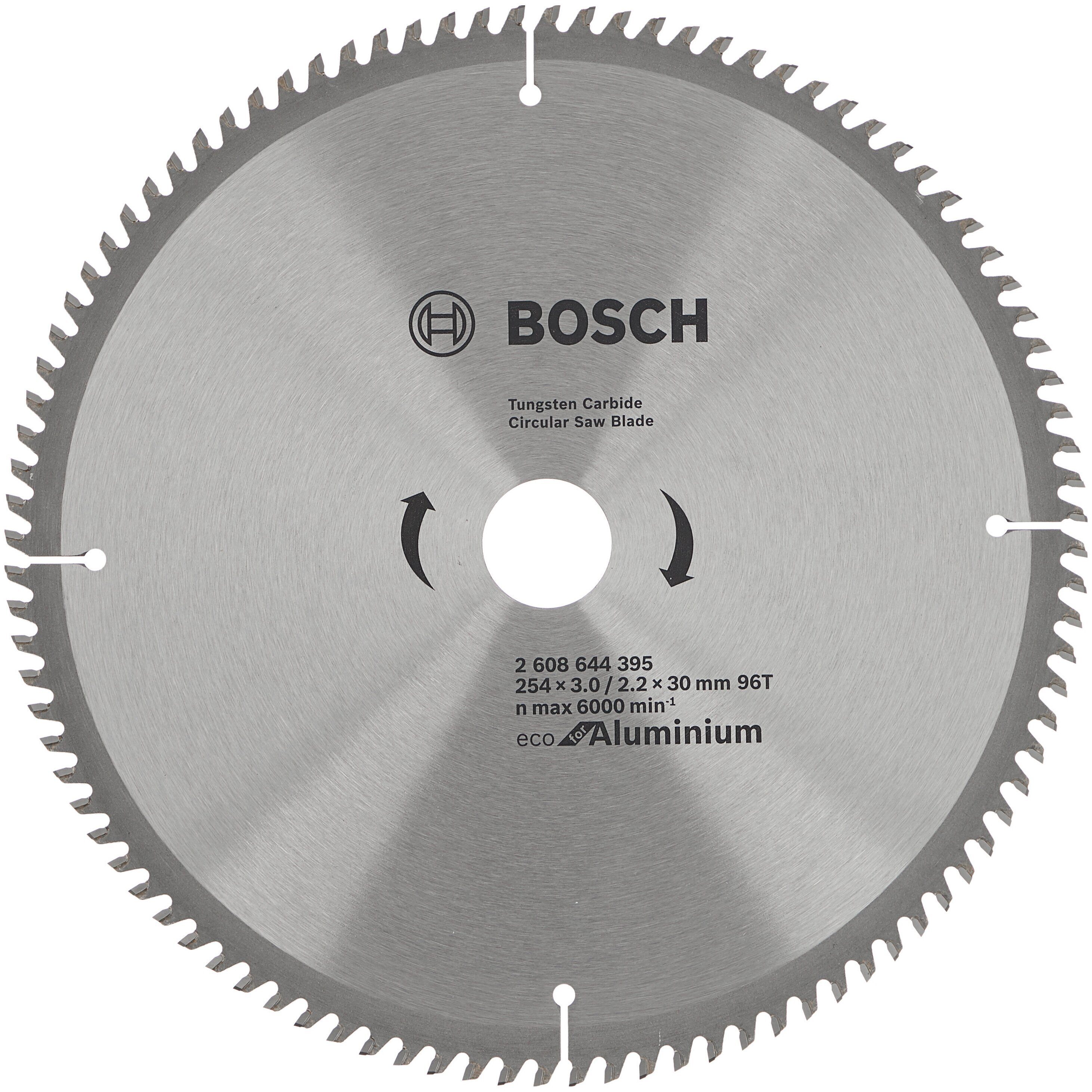 BOSCH Kreissägeblatt Eco for Aluminium 254x30x3,0/2,2 z96 2608644395 (Sägeblatt)