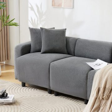 Ulife Sofa Wohnzimmersofa Dreisitzer-Sofa Chaiselongue-Sofa, Sofa mit Schlaffunktion, Sofa mit Kissen