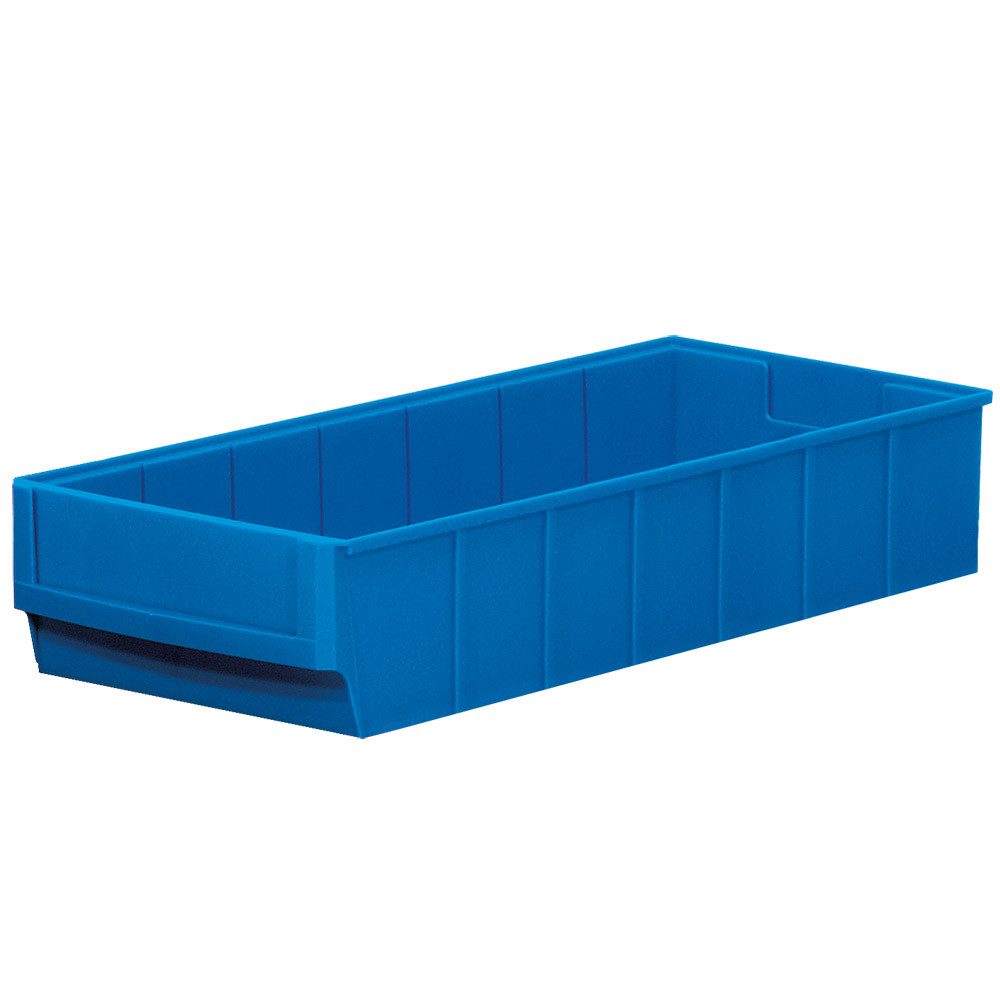 BRB-Lagertechnik Stapelbox 12x Regalkasten "Profi", LxBxH 400x183x81 mm, Stabile Griffmulde, kräftiger Stapelrand, großes Etikettenfeld