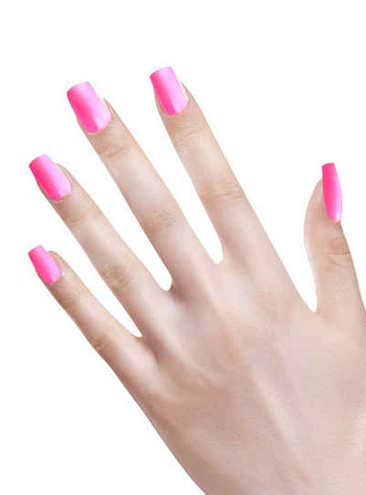 Widdmann Kunstfingernägel Ombre Fingernägel neonpink, Ein Satz künstliche Fingernägel zum Aufkleben