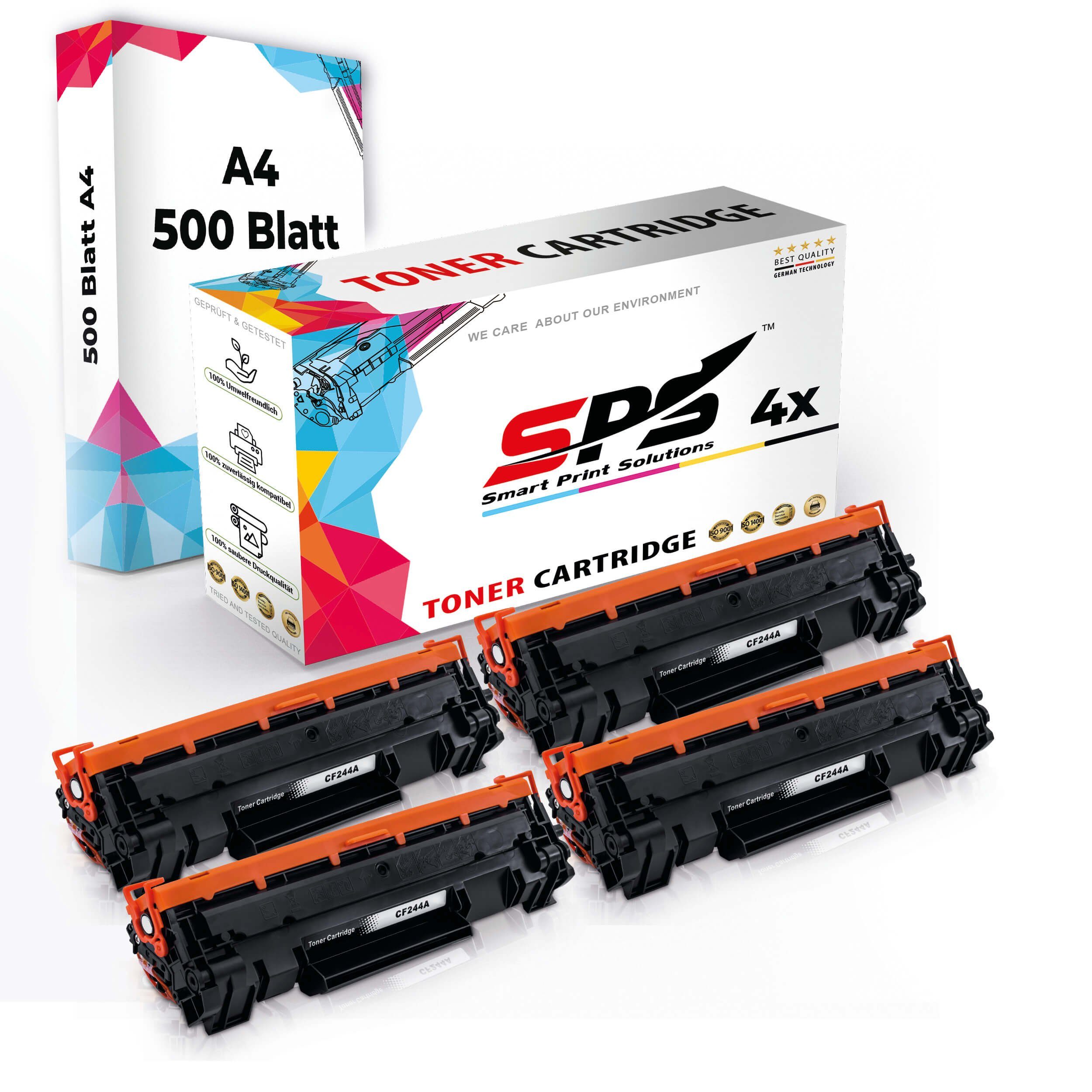 Druckerpapier) SPS 4x Multipack (4er Druckerpapier Kompatibel, + A4 Toner,1x A4 Set Tonerkartusche Pack, 4x