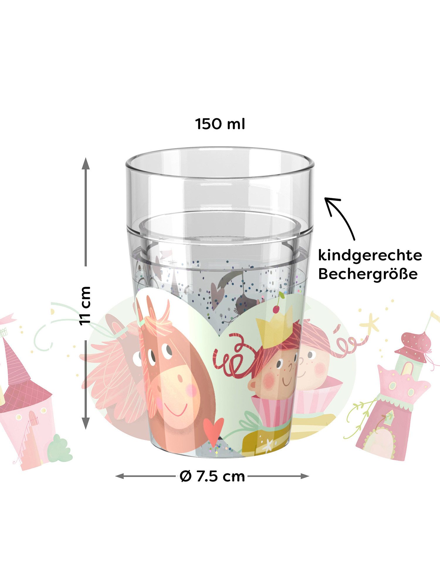 Haba Becher Glitzerbecher, 4-tlg., unisex neutral