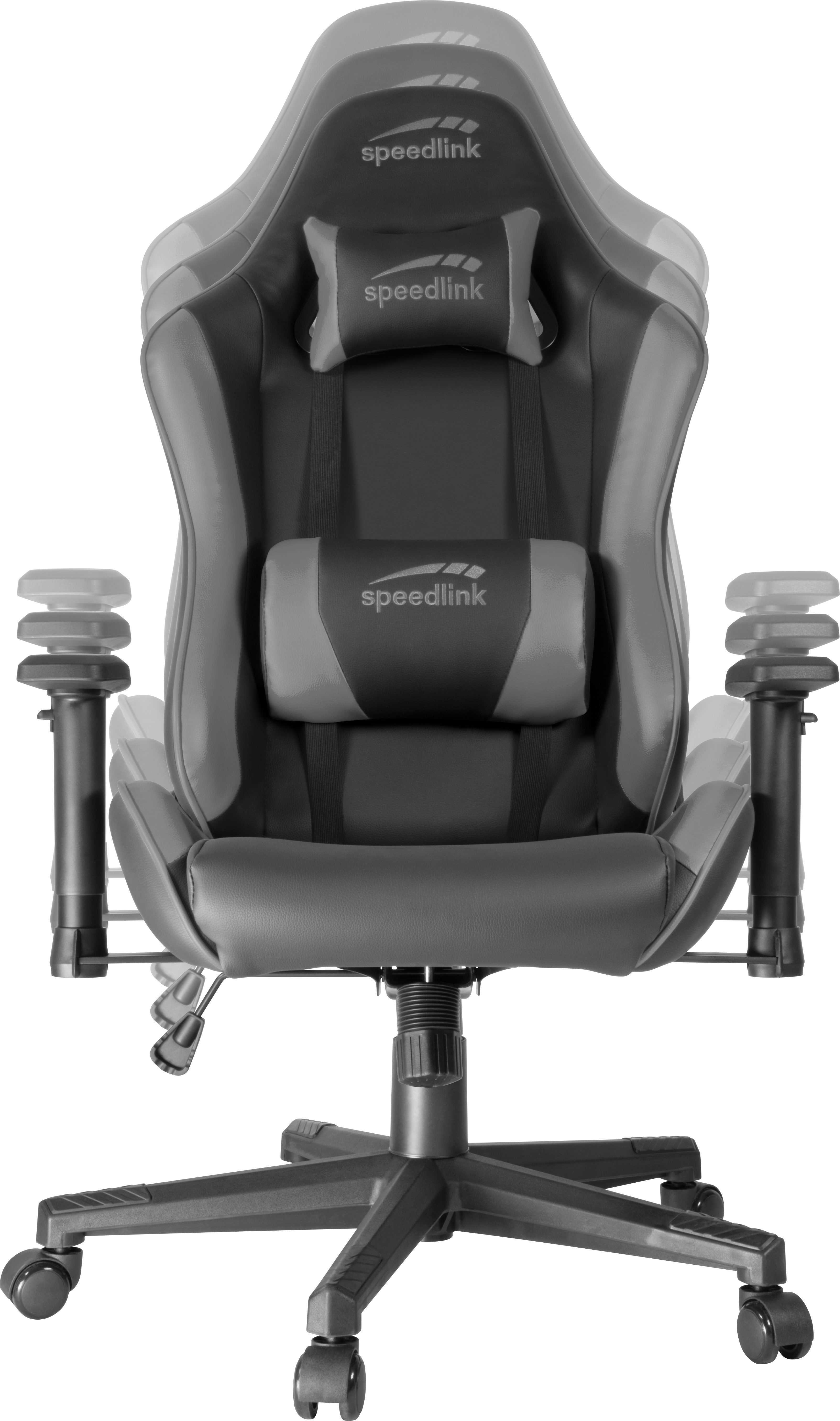 Speedlink Gaming Chair XANDOR - komfortabler Gaming Stuhl, schwarz-grau, besteht aus Kunstleder