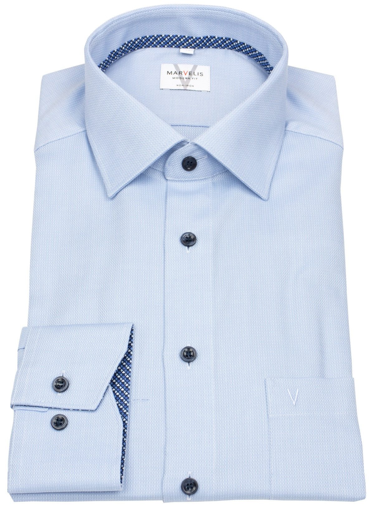 MARVELIS Businesshemd Modern Fit normale, leicht günstig online kaufen