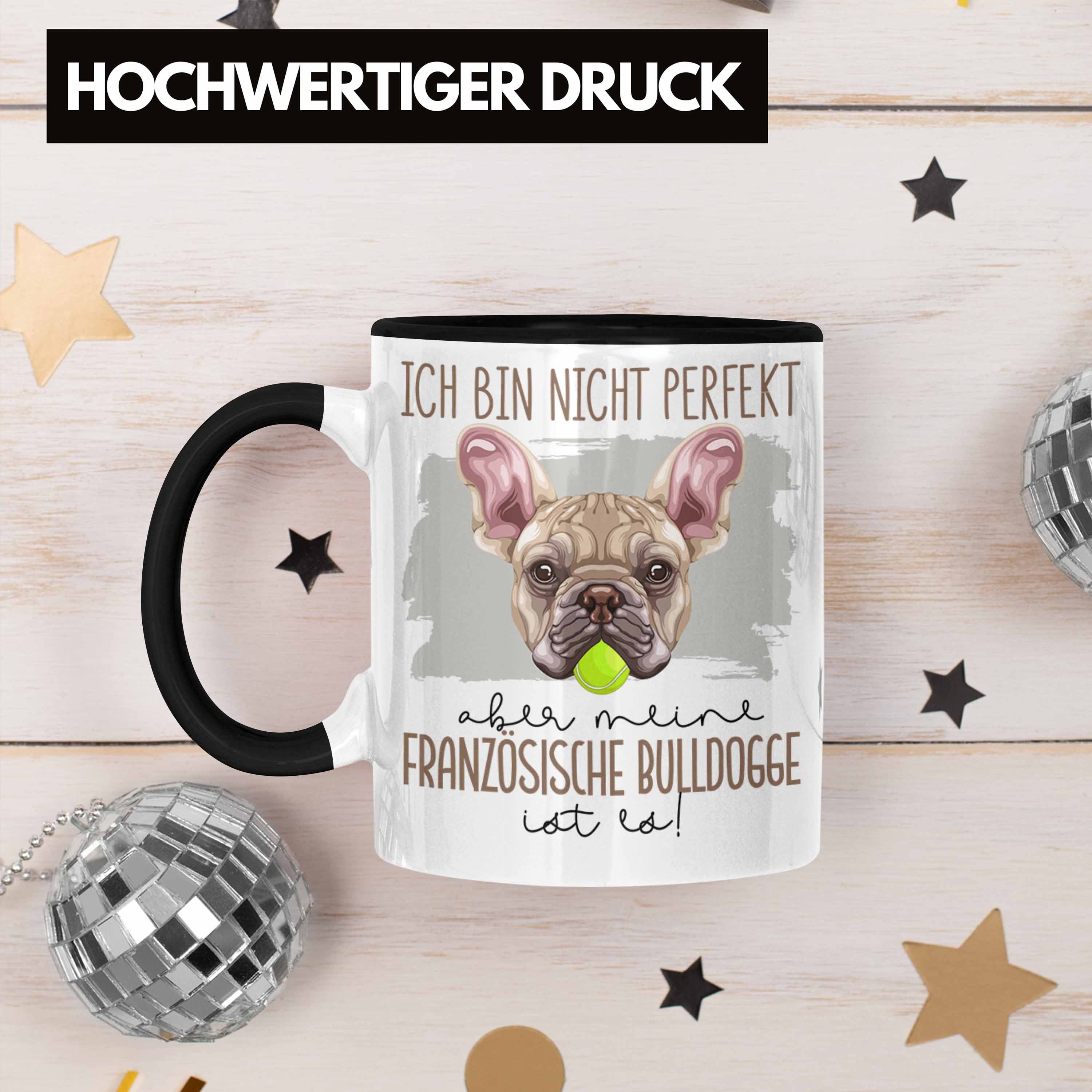 Tasse Trendation Bulldogge Französische Geschenk Lustiger Geschen Schwarz Tasse Besitzer Spruch