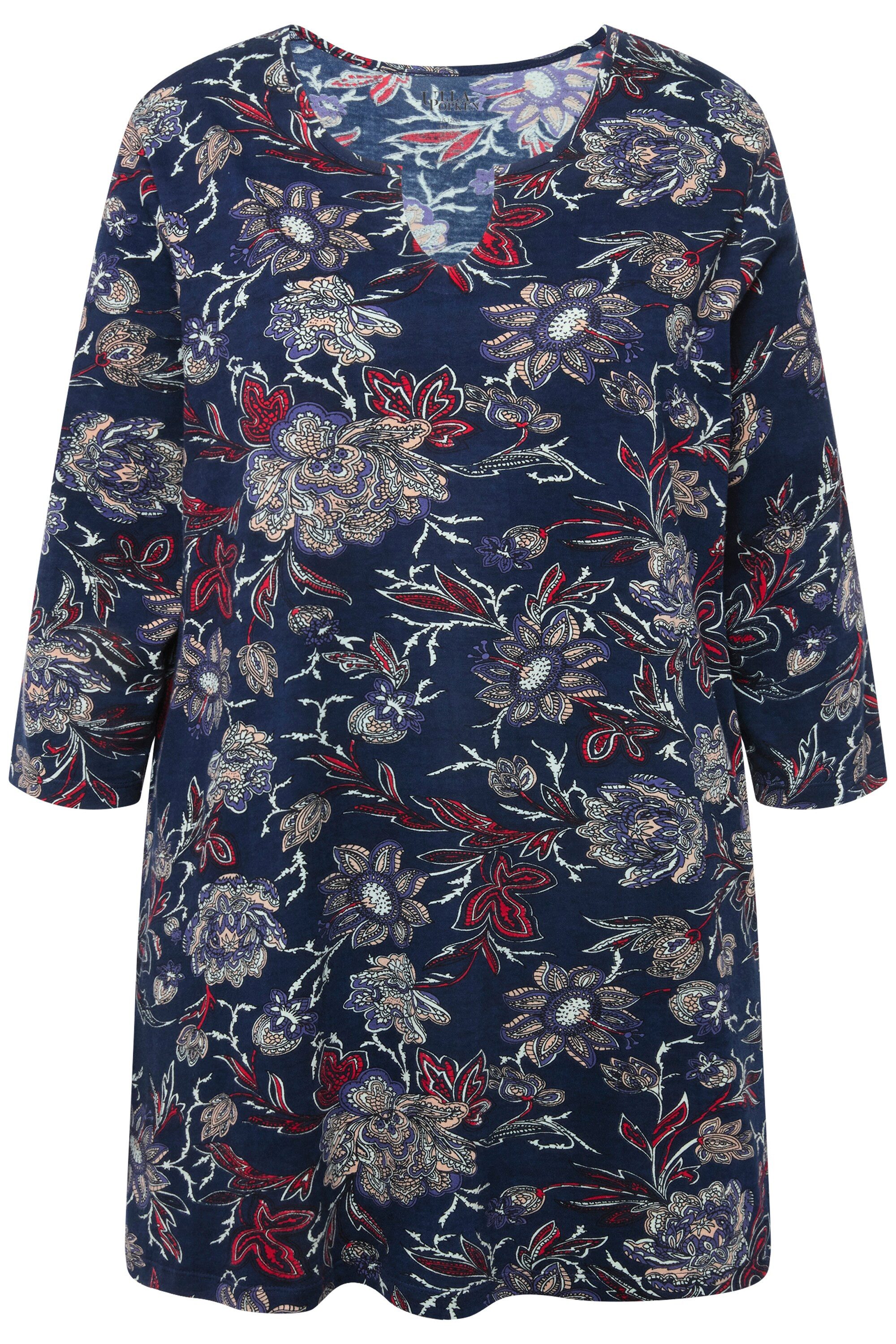 Ulla Popken Longshirt Longshirt Blüten A-Linie günstig online kaufen