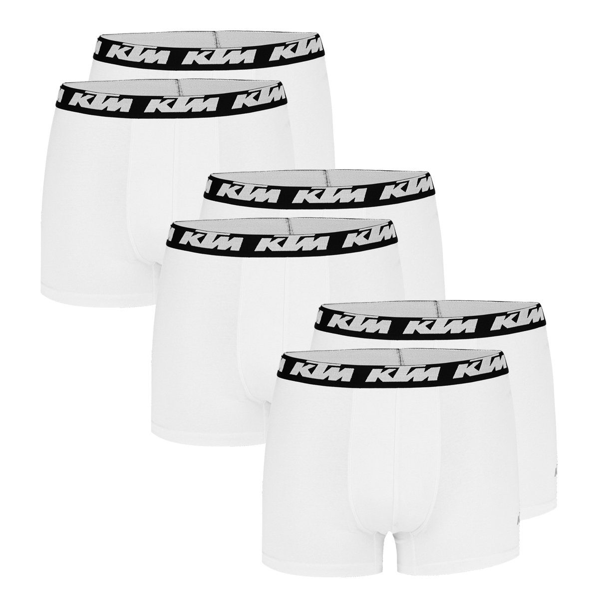 KTM Boxershorts Pack X2 Cotton 6-St., 6er-Pack) Boxer White 6P (Set, Man