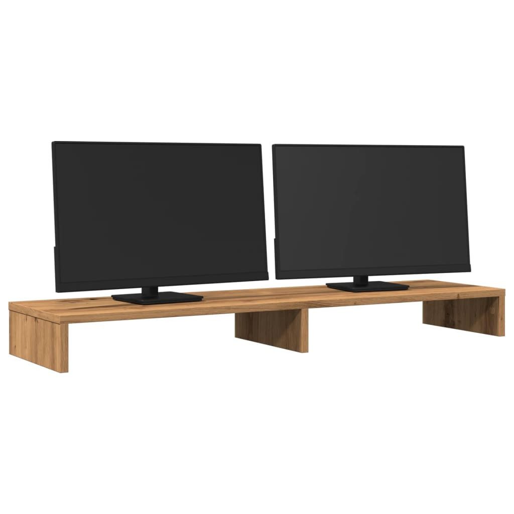 vidaXL Monitor-Halterung 100 x 27 x 10 cm Monitorständer Artisan-Eiche 100x27x10 cm Spanplatte