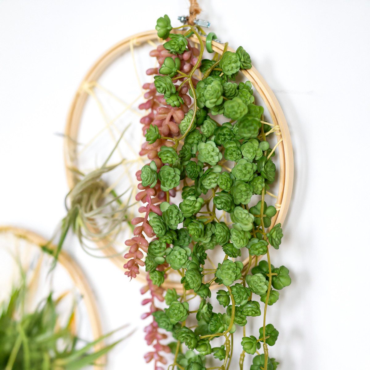 Kunstkaktus Echeveria Künstliche Hängepflanzen Grün Deko 50cm Pflegeleicht, Florists Products, Höhe 50 cm
