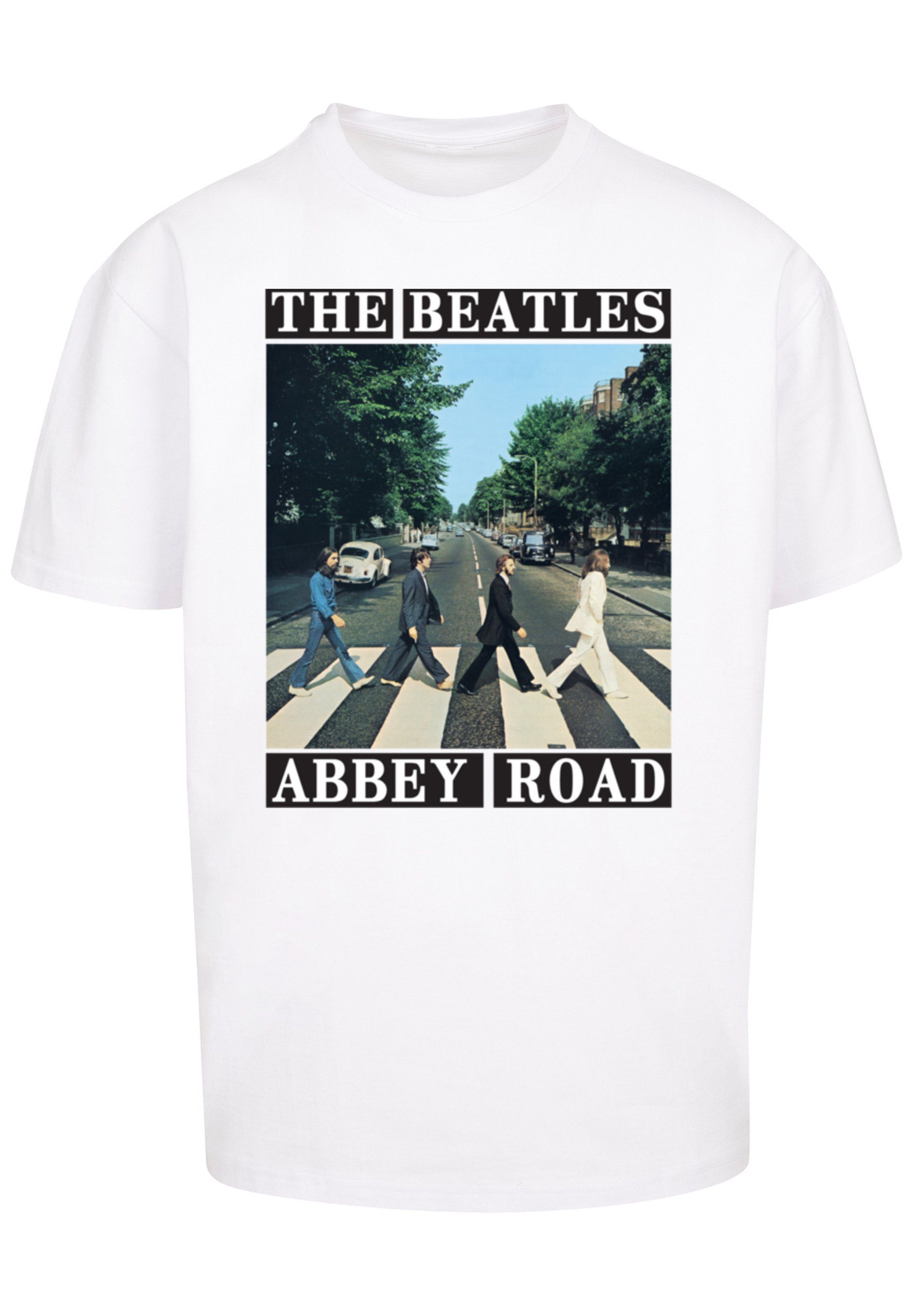 F4NT4STIC T-Shirt The Beatles Road Abbey Band Print weiß
