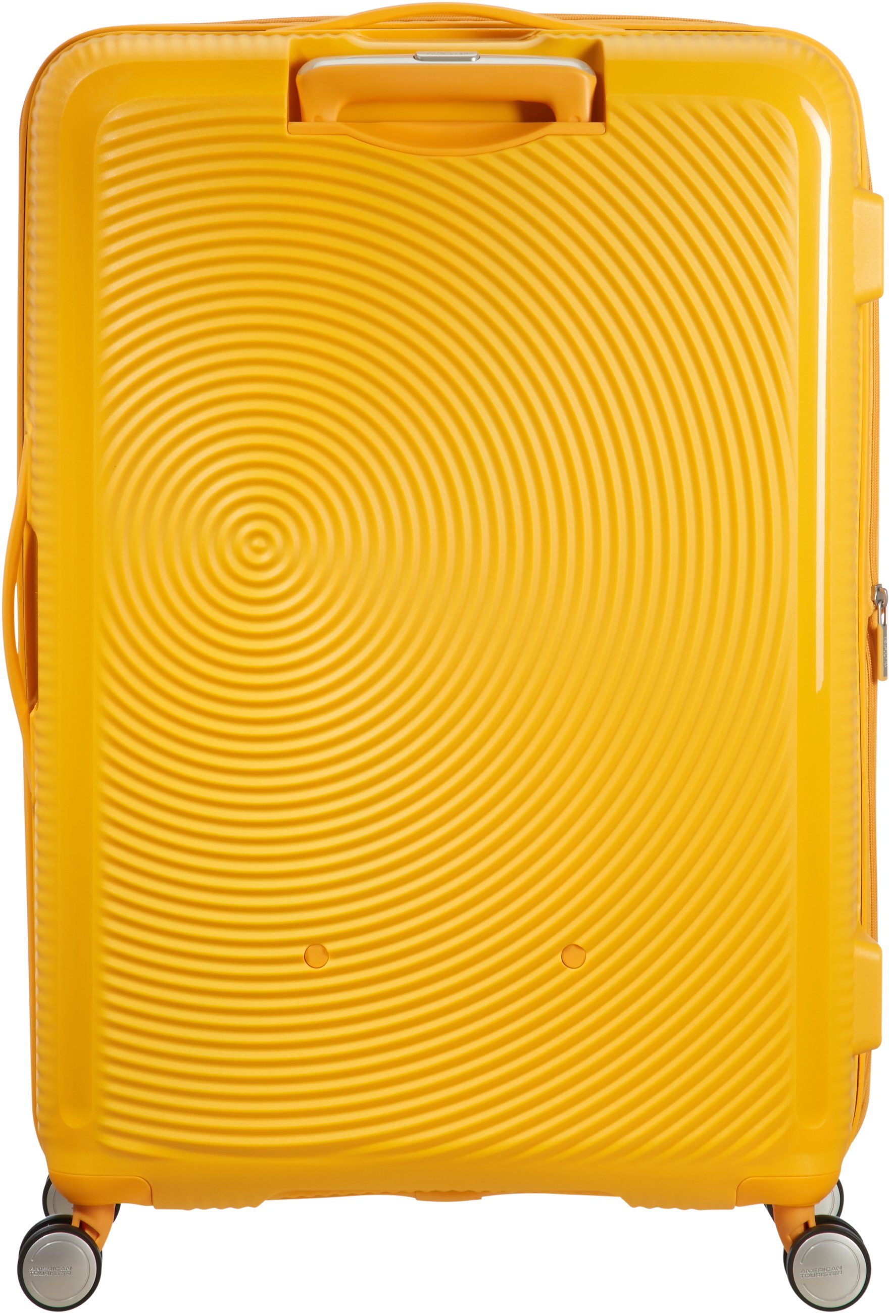 Tourister® Golden 77 cm, Volumenerweiterung American mit Soundbox, Hartschalen-Trolley Rollen, 4 Yellow