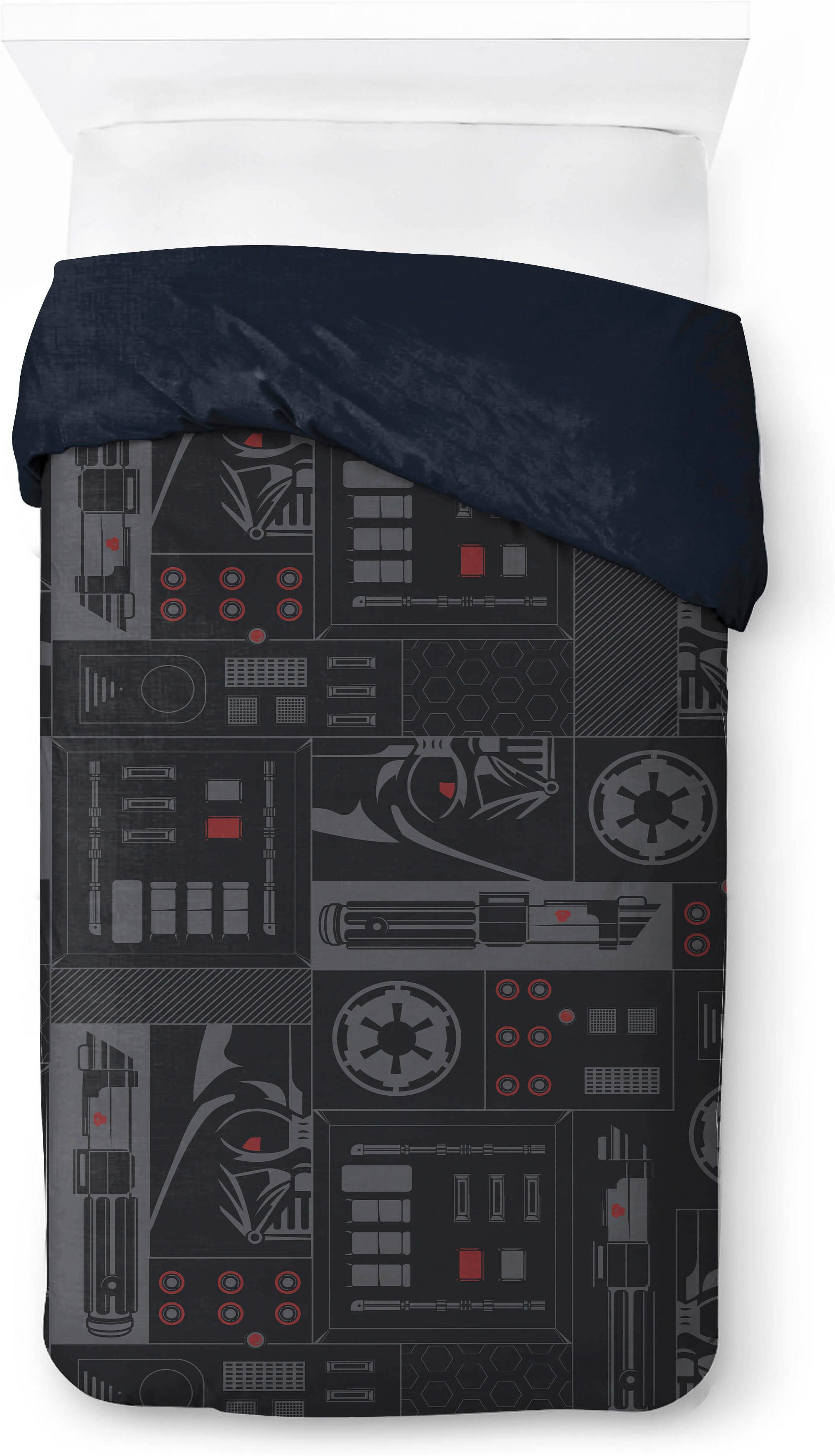 Star Wars Kinderbettwäsche Star Wars Dark Side Vader, Linon, 2 teilig, 100% Baumwolle