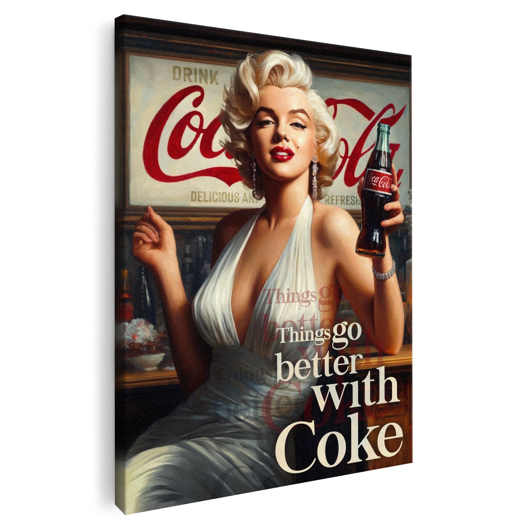 Artmazing Leinwandbild Glamour And Coke, Glamour And Coke, gesp. auf FSC Echtholz-Keilrahmen, in versch. Größen