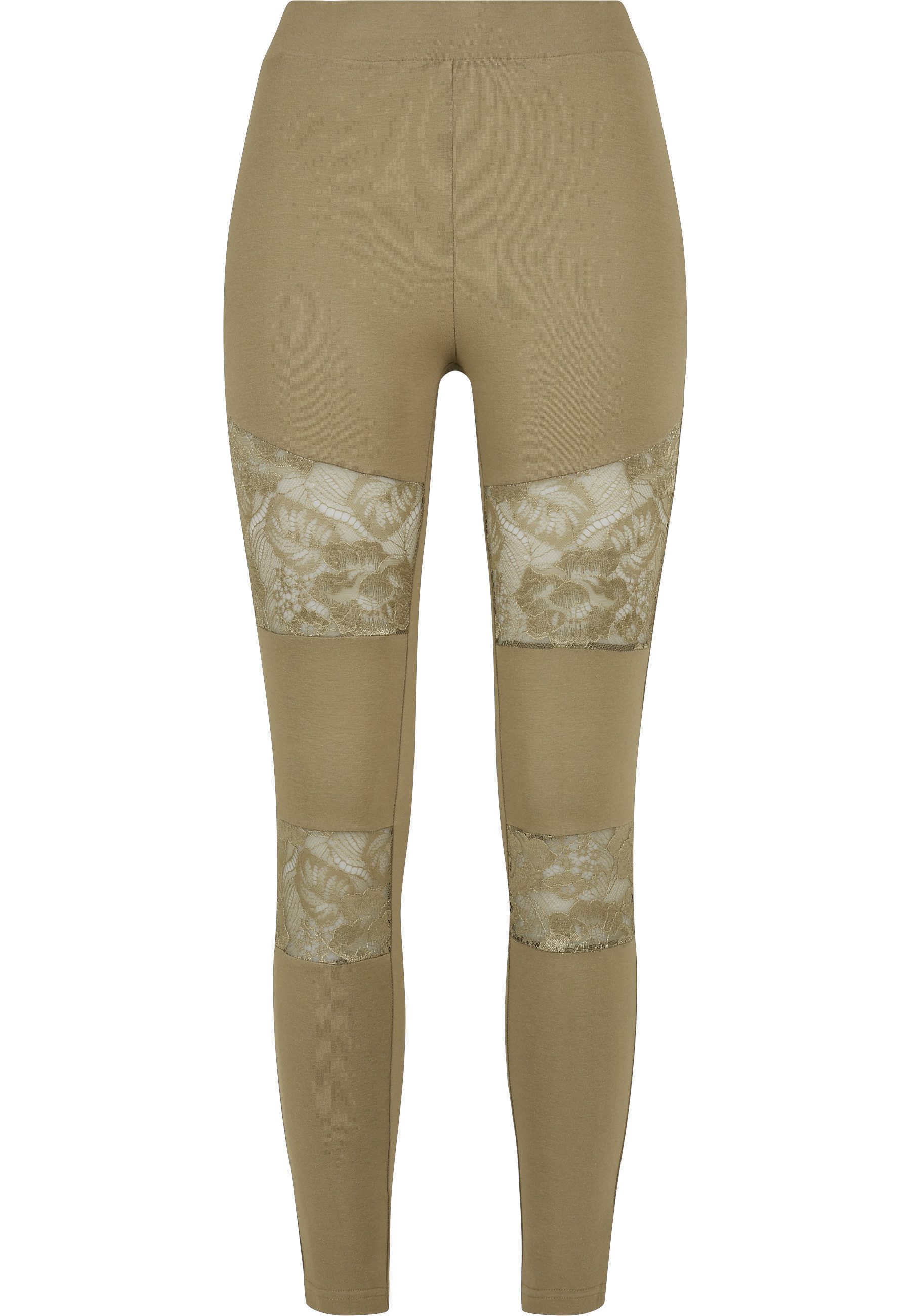URBAN CLASSICS Leggings Urban Classics Damen Ladies Laces Inset Leggings (1-tlg)