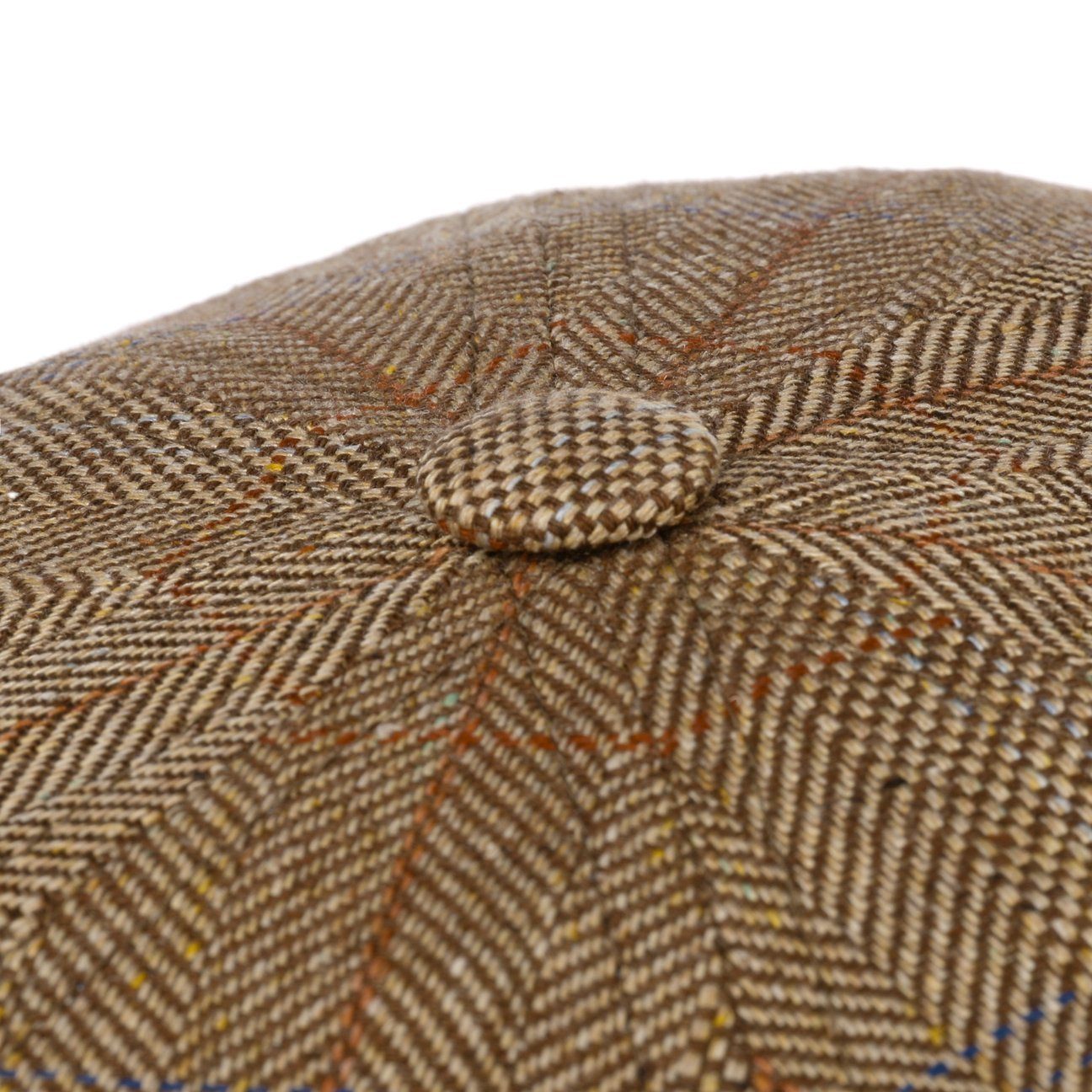 Flat mit the Stetson Made beige-braun Schirm, Cap (1-St) Schirmmütze in EU