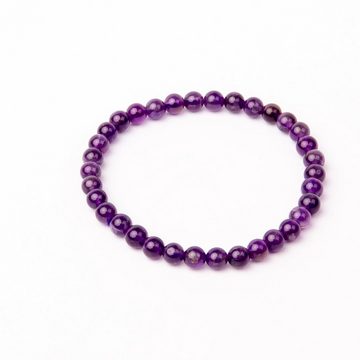 Vascavi Armband Amethyst Edelstein, Made in Germany, Naturstein, Chakrastein, 6 mm oder 8 mm