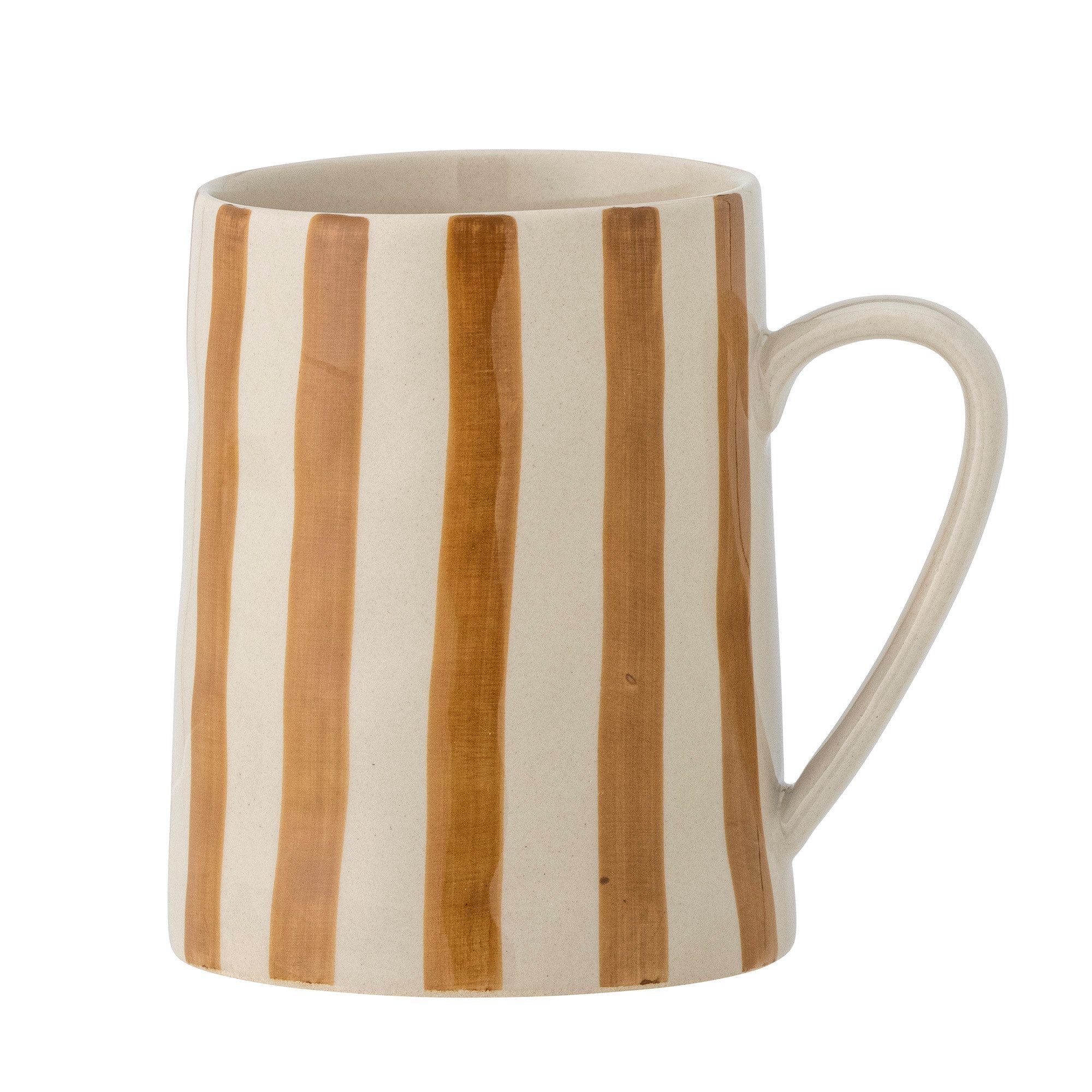 Bloomingville Tasse Bloomingville Begonia Becher, Braun, 440 ml, Steingut