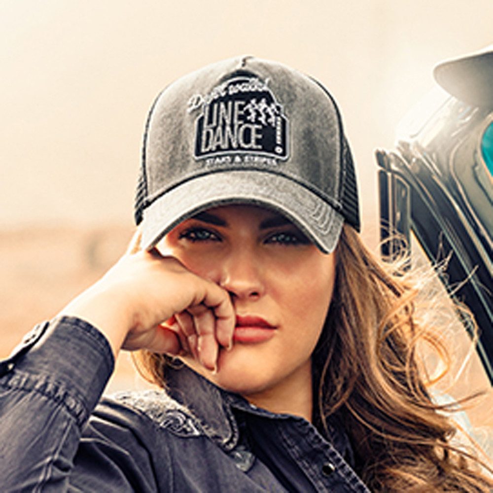 Stars & Stripes Baseball Cap Line Dance bestickt und verziert