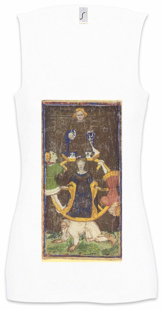 Urban Backwoods Tanktop Tarot Arcanum Wheel Of Fortune Ärmelloses Damen T-Shirt Karte Karten Schicksal Glück Fortuna Occult