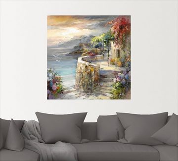 Artland Wandbild Möwen und Sonnenuntergang, Gewässer (1 St), als Leinwandbild, Poster, Wandaufkleber in verschied. Größen