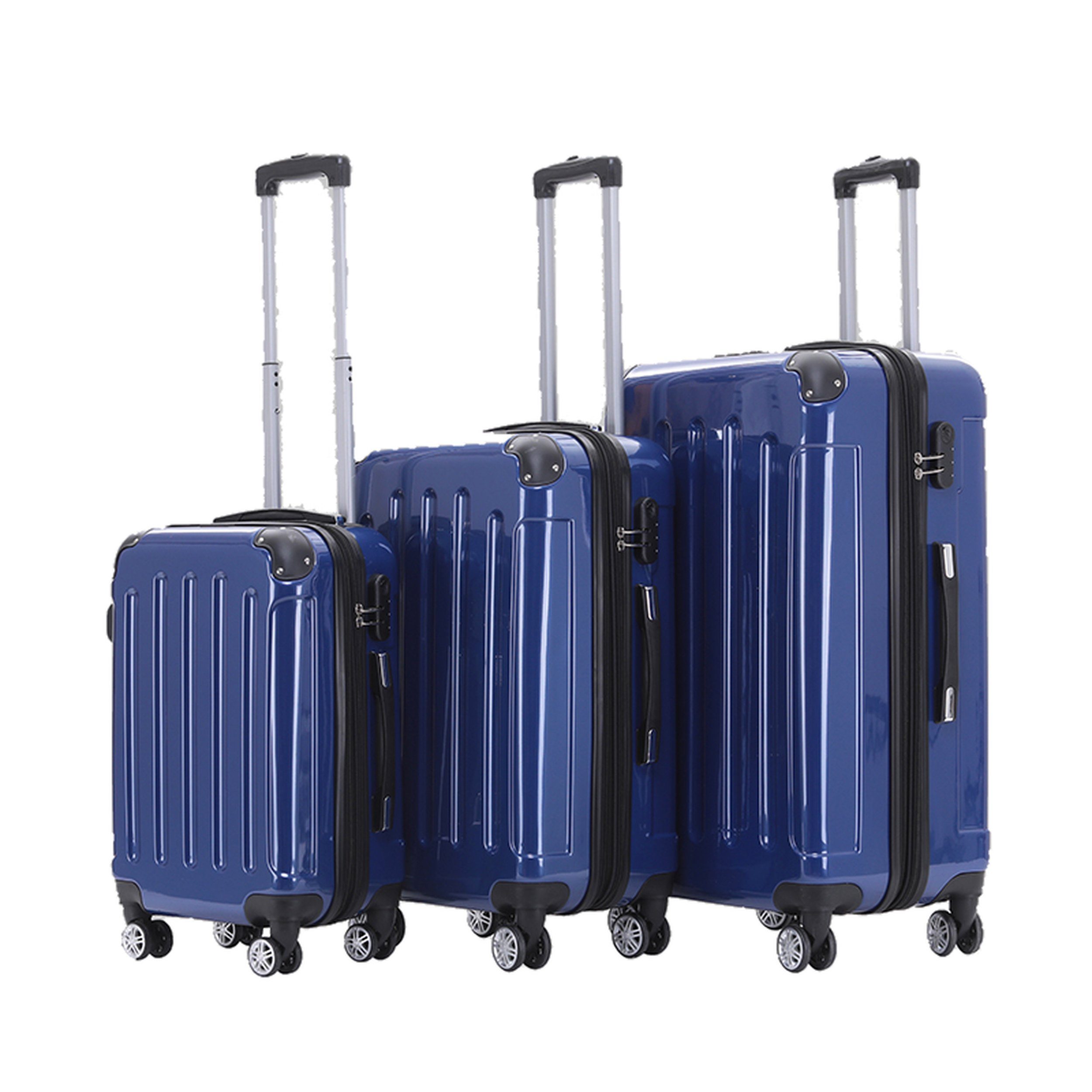 Beibye Hartschalen-Trolley XL - - 115/138L Rollen - - 4 Light Dehnfalte - Farben blau - div. 75cm