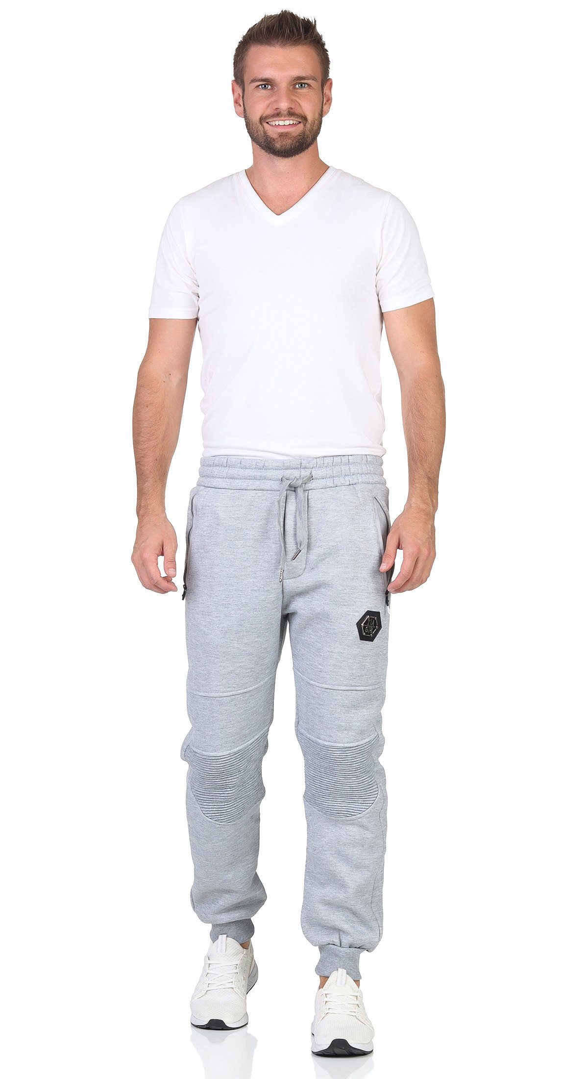 Winter Wärmendes OriginalYou Sweathose Hellgrau gefüttert Herren Jogginghose mit Jogginghose warme Schnürung Seitentaschen Reißverschluss Innenfleece,