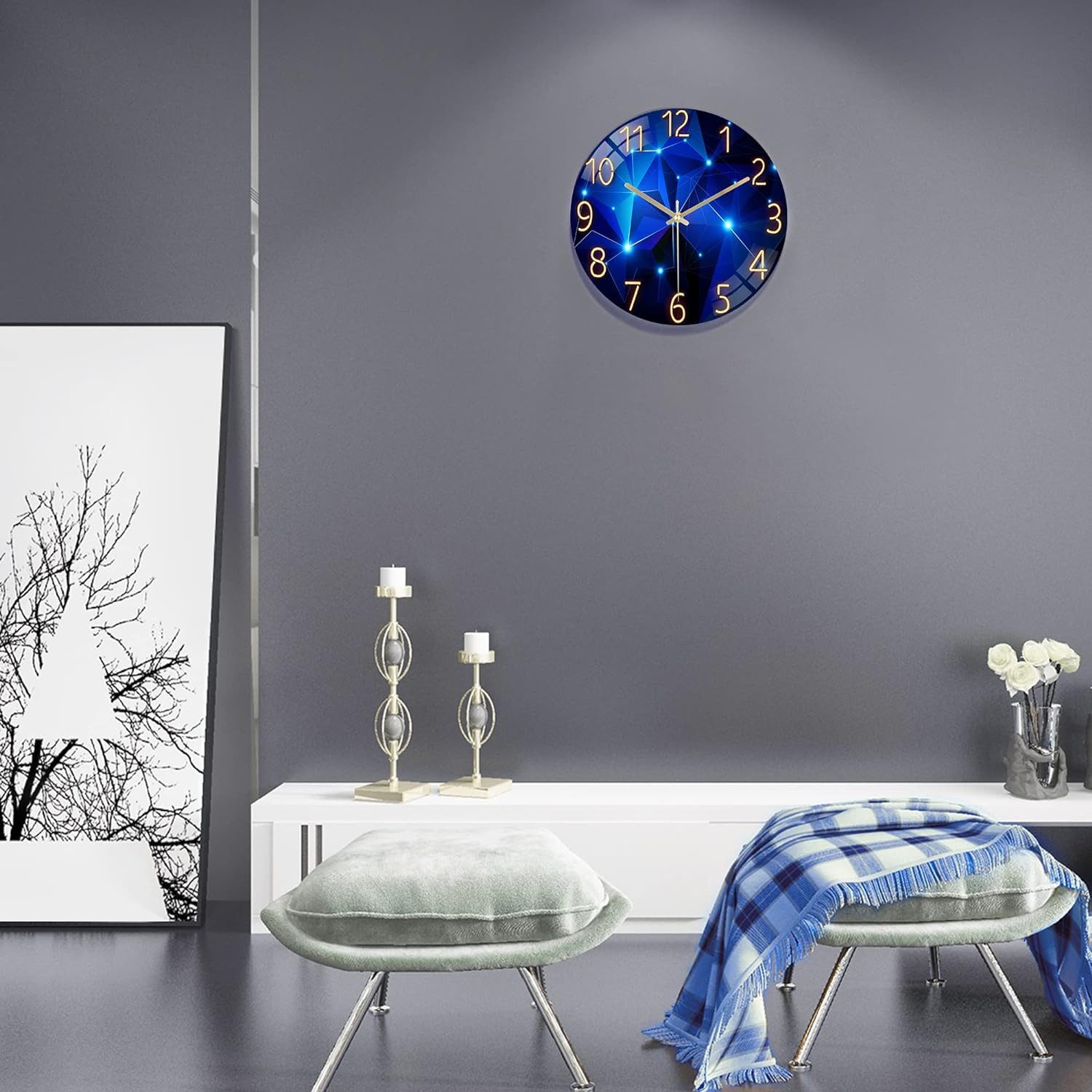 zggzerg Wanduhr Lautlos Wanduhr Glas, Kreativ günstig online kaufen