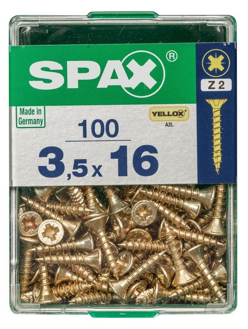 SPAX Holzbauschraube mm x 16 3.5 Senkkopf Universalschrauben Spax PZ 2