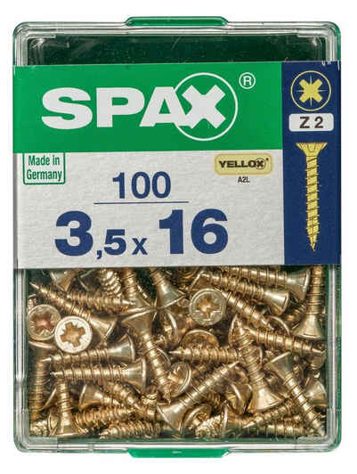 SPAX Holzbauschraube Spax Universalschrauben 3.5 x 16 mm PZ 2 Senkkopf