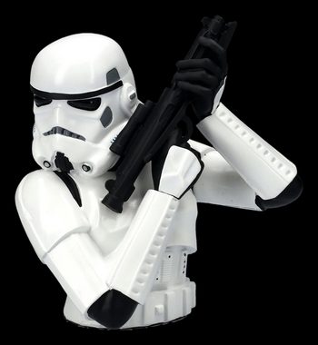 Figuren Shop GmbH Dekofigur Stormtrooper Figur - Büste klein - Merchandise Dekofigur Sci-Fi