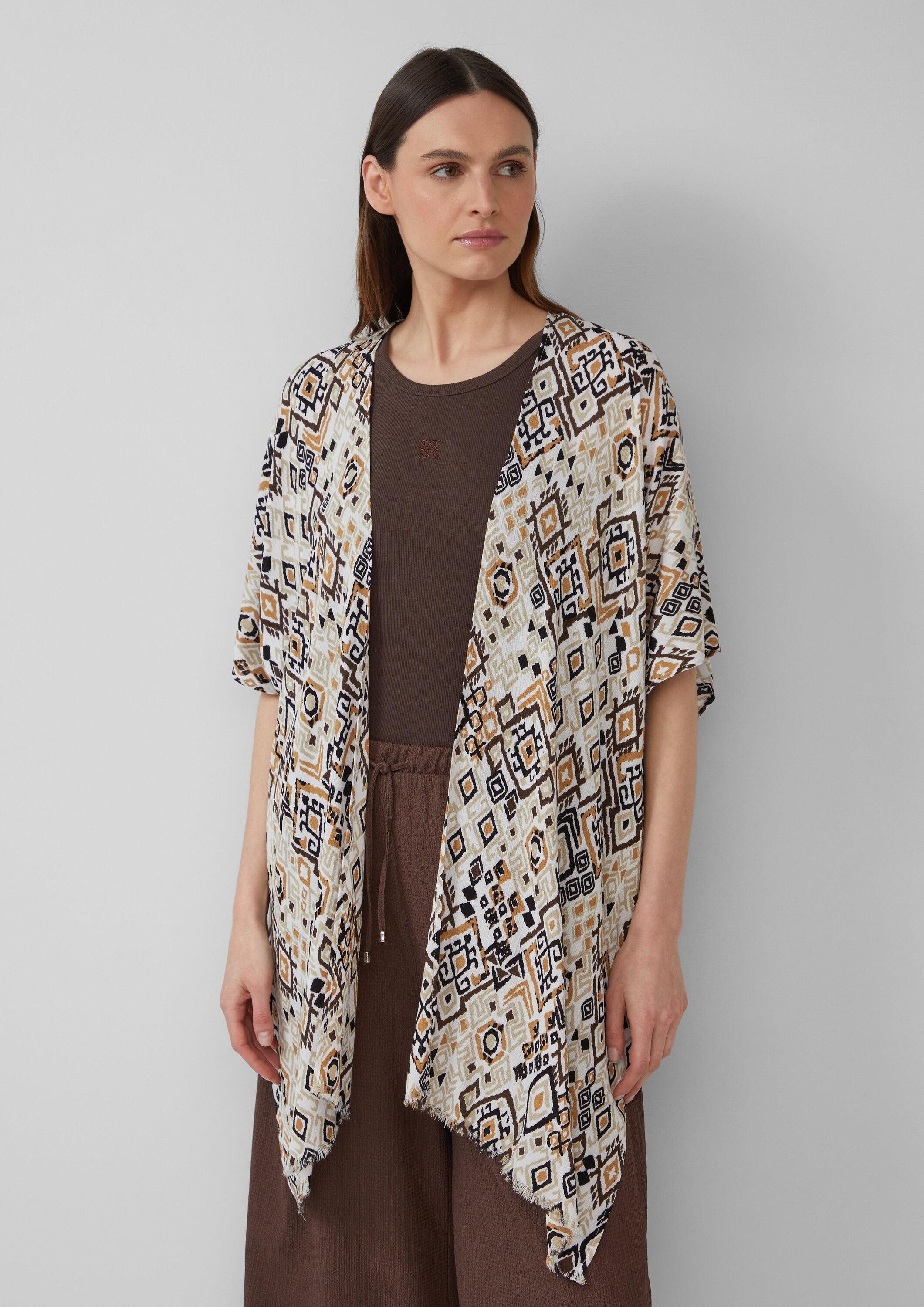 s.Oliver Poncho Indoor-Poncho Poncho mit Artwork