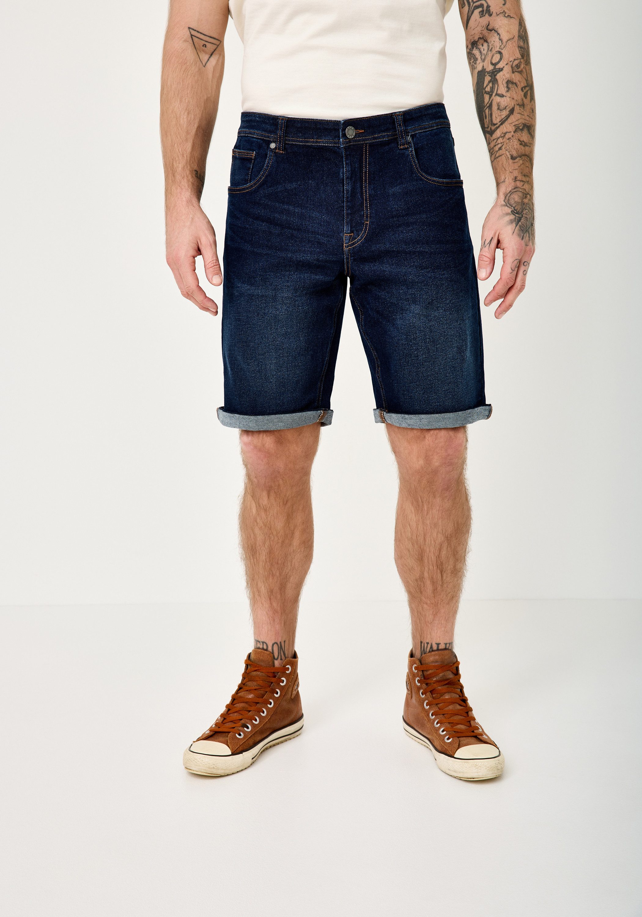 Redpoint SHERBROOKE 5-Pocket Jeans Bermudas mit Stretch