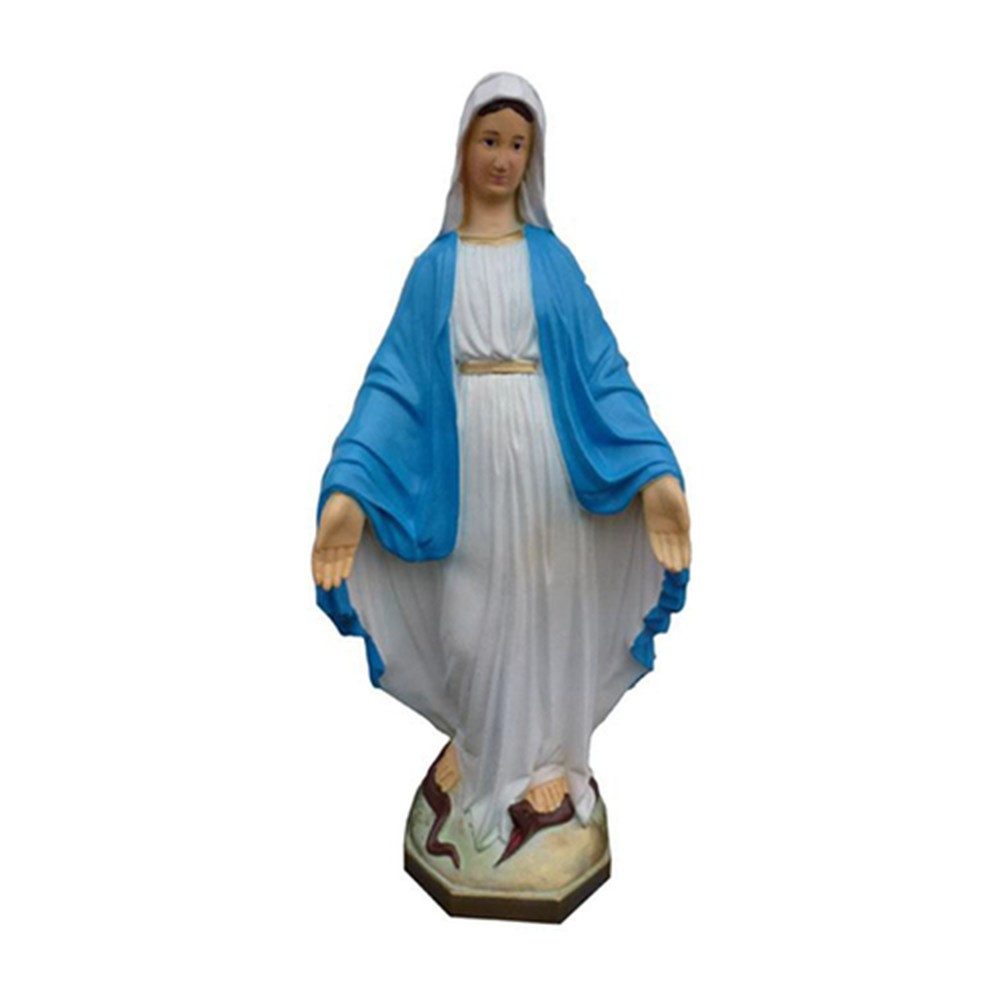 JVmoebel Dekofigur Maria Statue aus Kunststein in natürlicher Farbgebung, Made in Europa