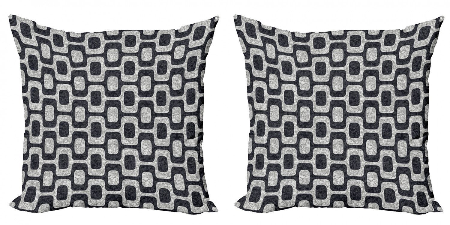 Kissenbezüge Modern Accent Doppelseitiger Digitaldruck, Abakuhaus (2 Stück), Abstrakt Moderne Pavement Mosaik