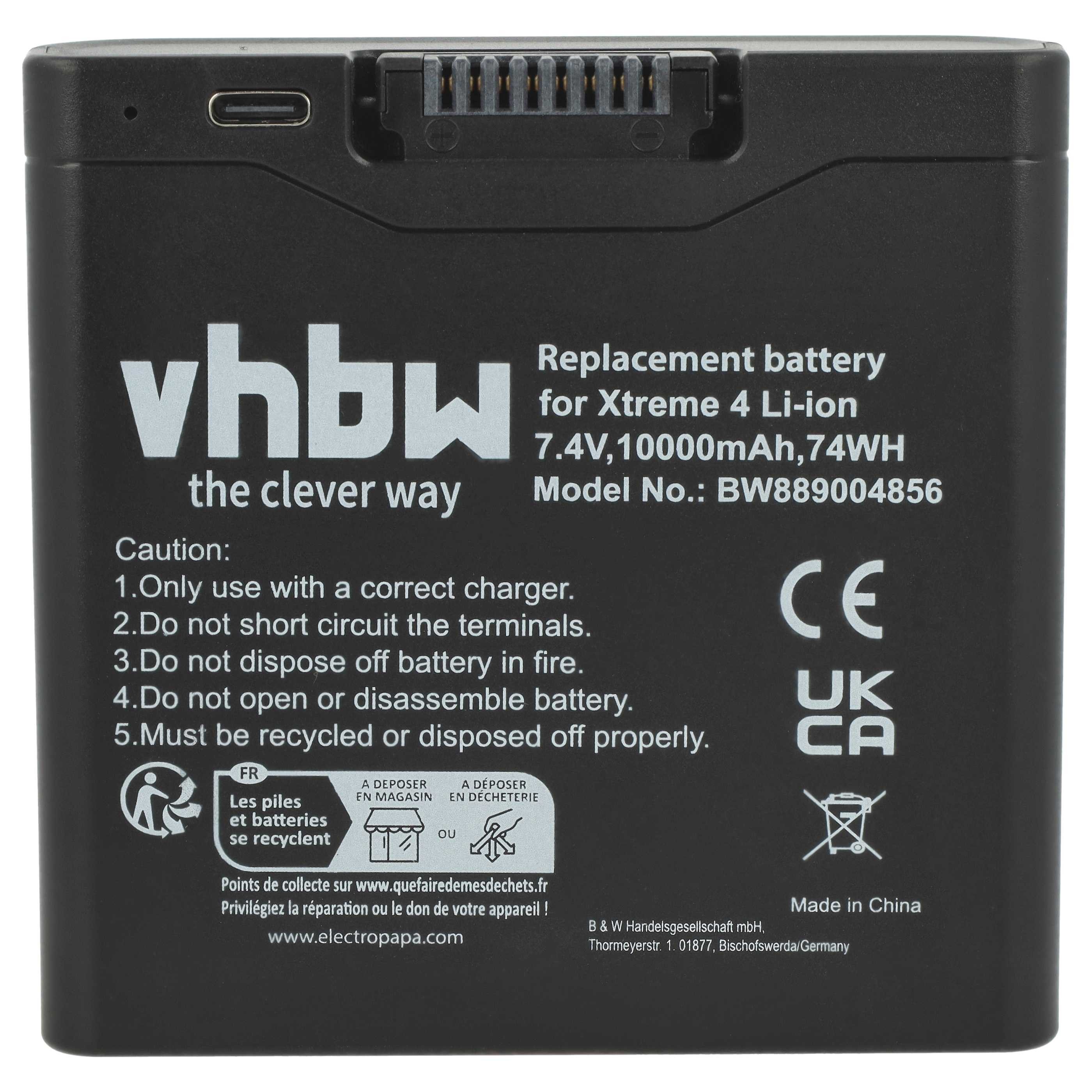 vhbw Akku passend für JBL PartyBox Club 320, Stage 320 Lautsprecher (10000 Akku Akku Li-Ion 10000 mAh (7,4 V, 1 St), Leistungsfähiger Austausch-Akku für Outdoor Lautsprecher