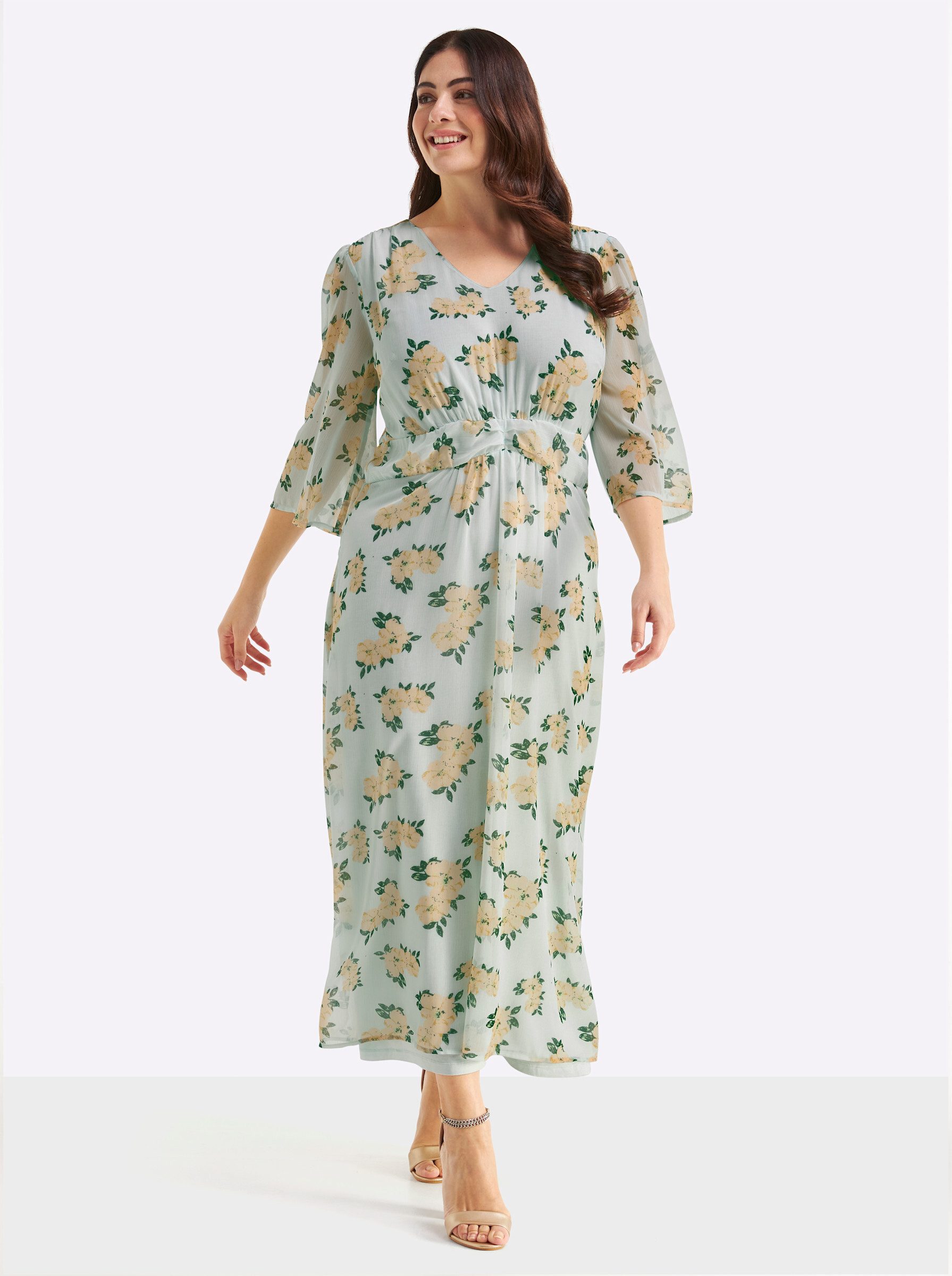 Sheego Etuikleid Abendkleid 3/4-Arm günstig online kaufen