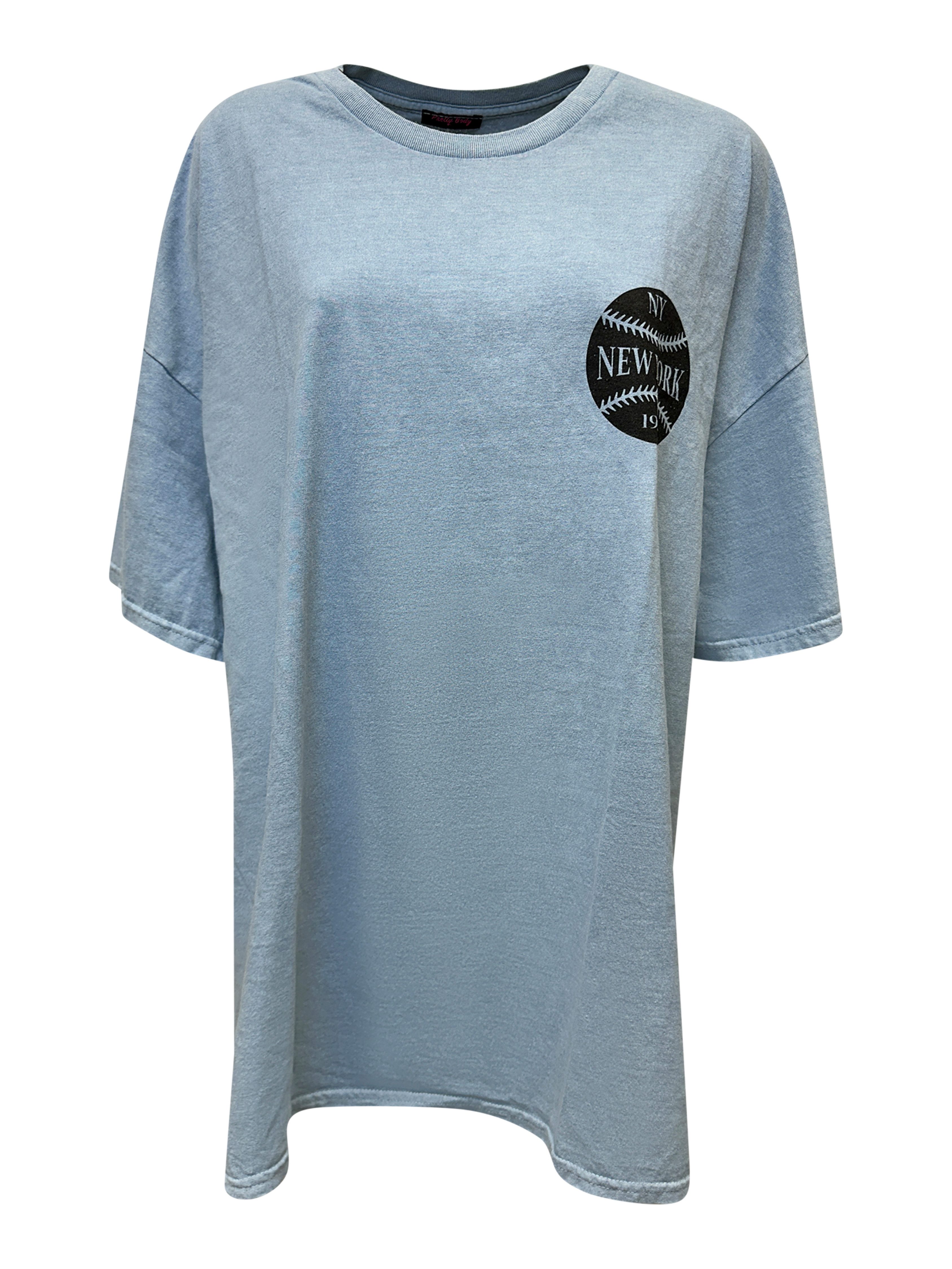 Worldclassca T-Shirt Worldclassca Oversized Print T-Shirt NY NEW YORK Tee Sommer Oberteil