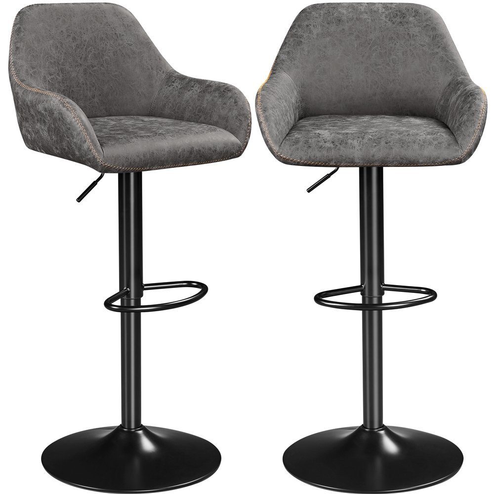 Yaheetech Barhocker (2 St), Barstuhl Bistrohocker aus Kunstleder günstig online kaufen