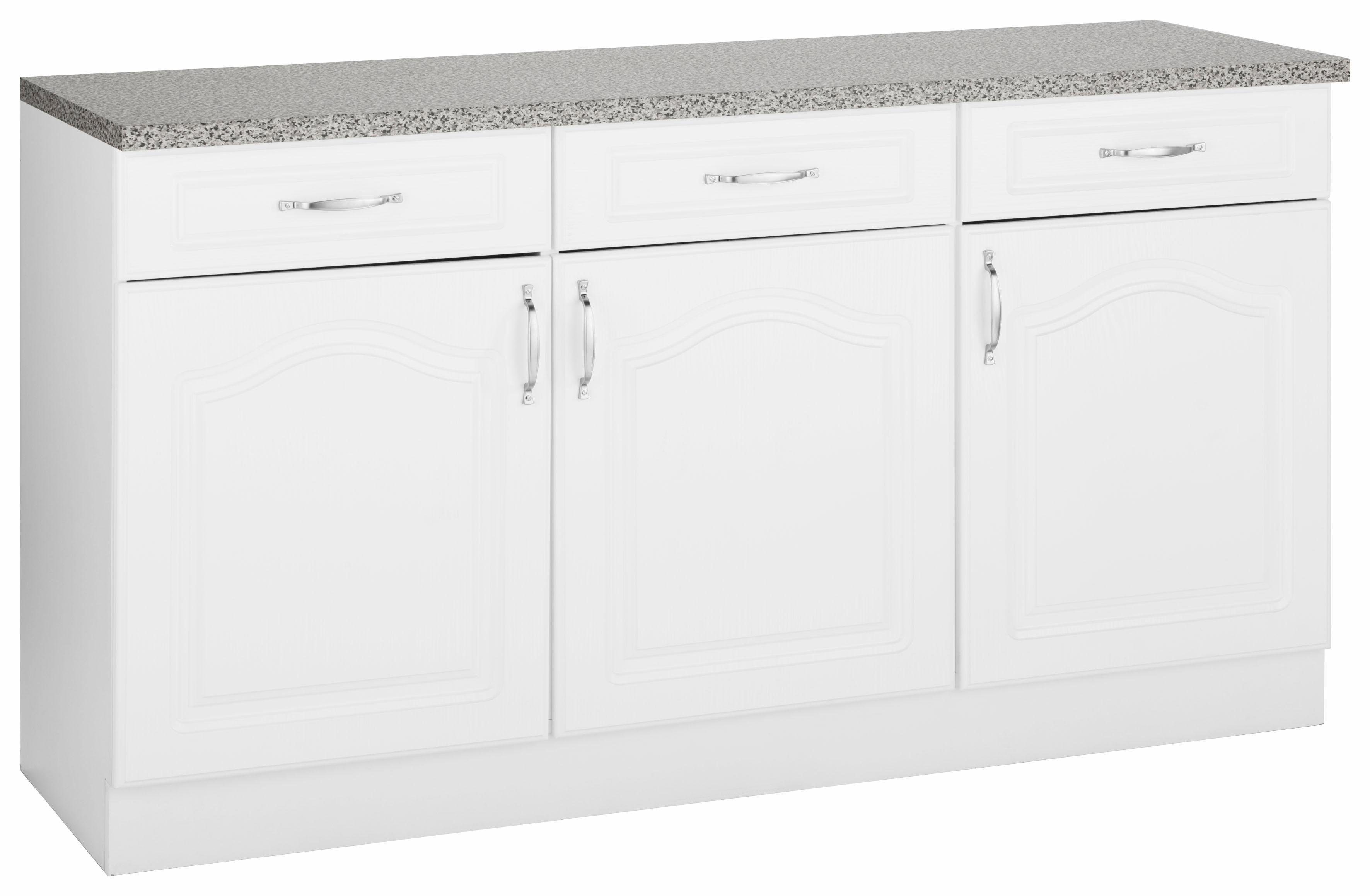 wiho Küchen Unterschrank Linz 150 cm breit Weiß | weiß