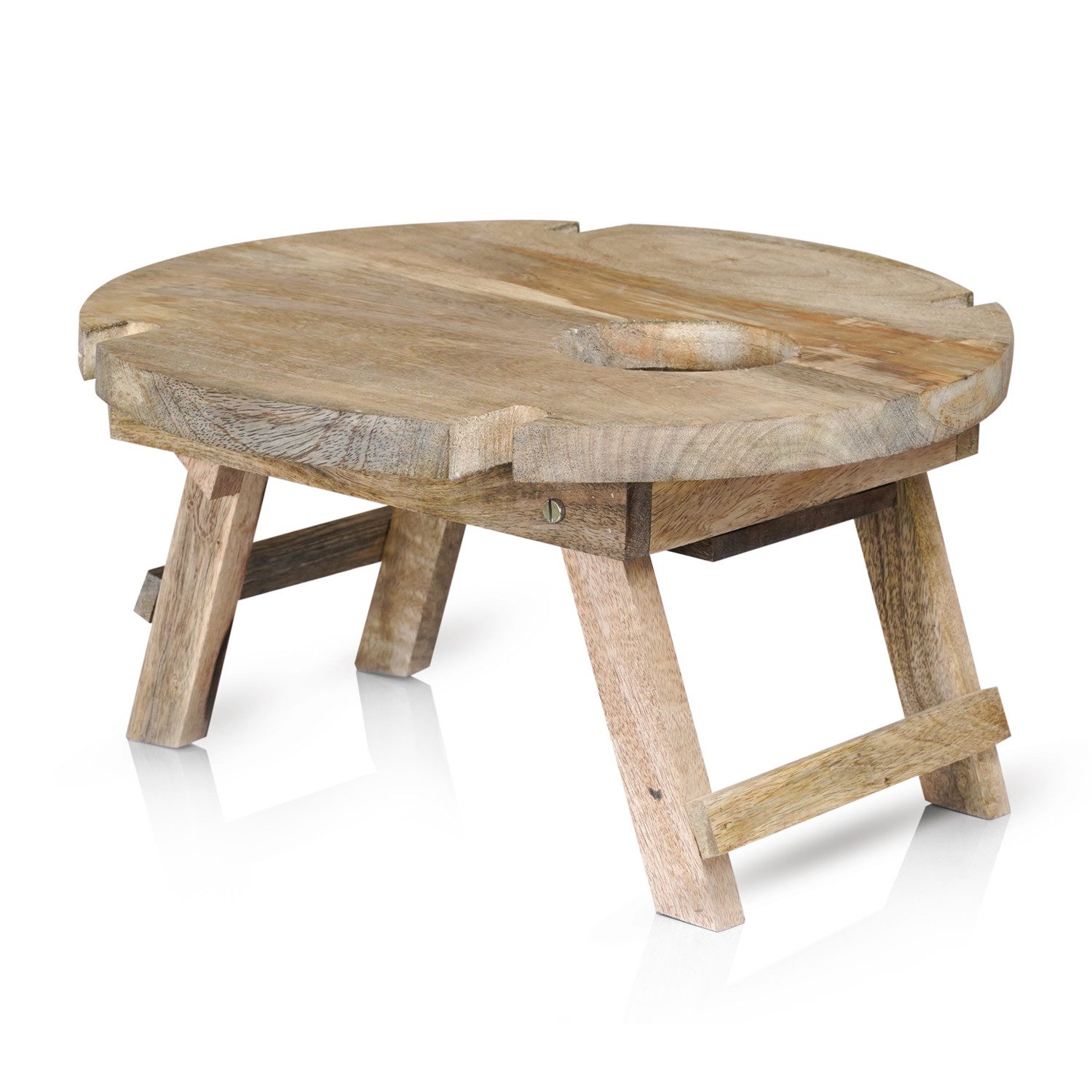 Marrakesch Orient & Mediterran Interior Beistelltisch Picknick Klapptisch Roman 40cm (1-St), Handarbeit